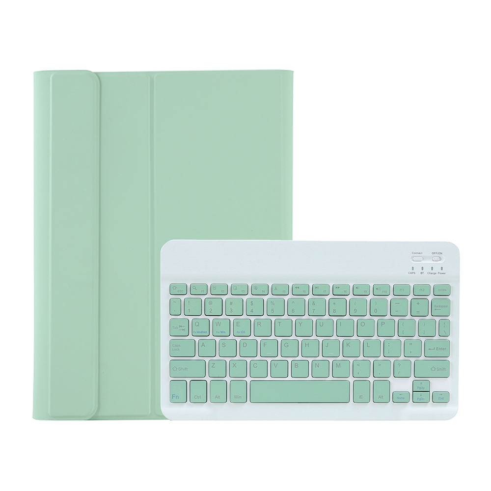 A08B Candy Color Bluetooth Keyboard Leather Case with Pen Slot For Samsung Galaxy Tab A8 10.5 2021 SM-X200 / SM-X205(Light Green)_voghion.com