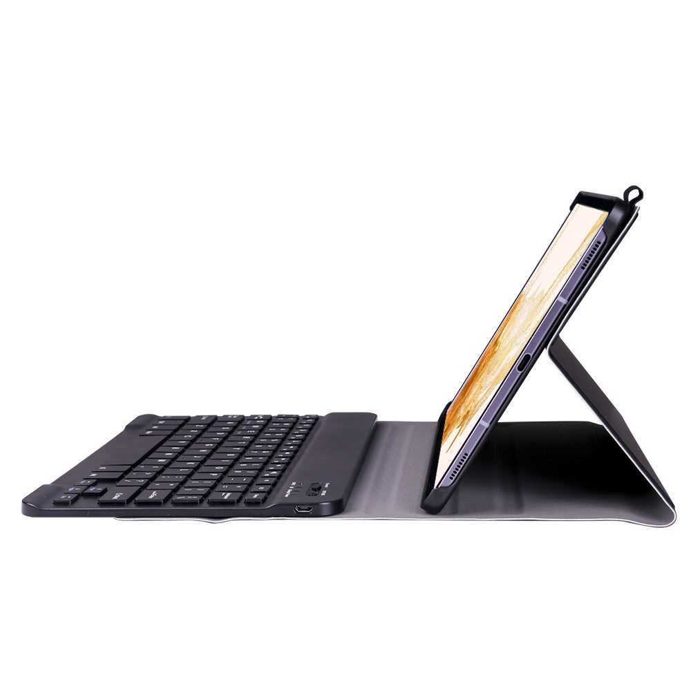 A700 Ultratynn Bluetooth-tastatur-lærveske for Samsung Galaxy Tab S8 11 tommer SM-X700 / SM-X706 (svart)_voghion.com