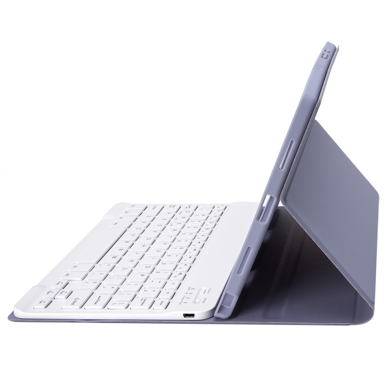 A610B Candy Color Bluetooth-tangentbord Läderfodral med pennfack för Samsung Galaxy Tab S6 Lite 10,4 tum SM-P610 / SM-P615(lila)_voghion.com