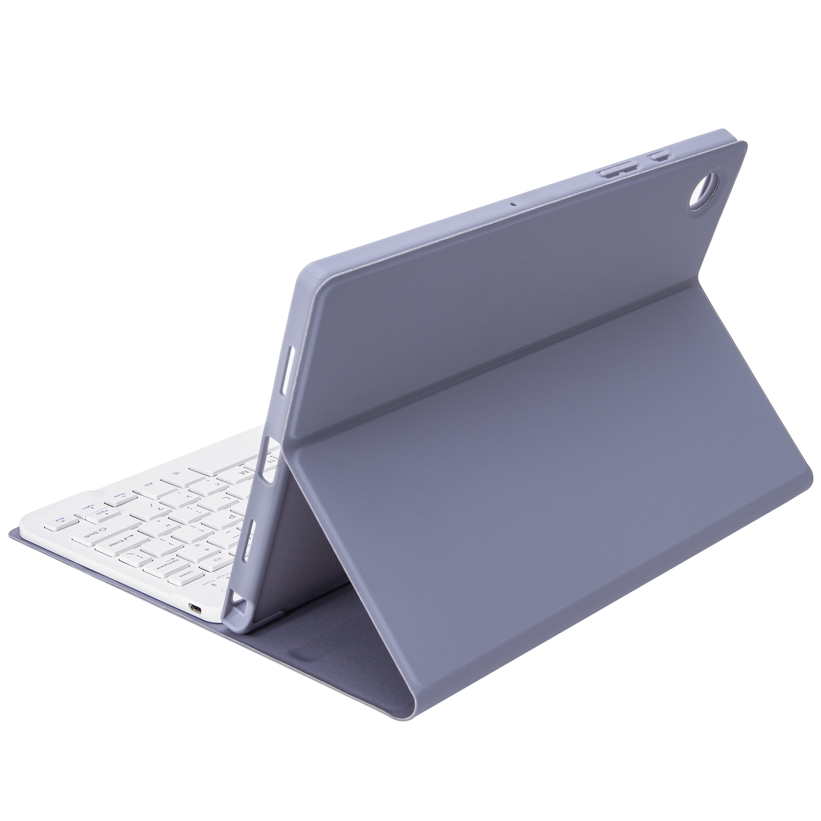 A610B Candy Color Bluetooth-tangentbord Läderfodral med pennfack för Samsung Galaxy Tab S6 Lite 10,4 tum SM-P610 / SM-P615(lila)_voghion.com