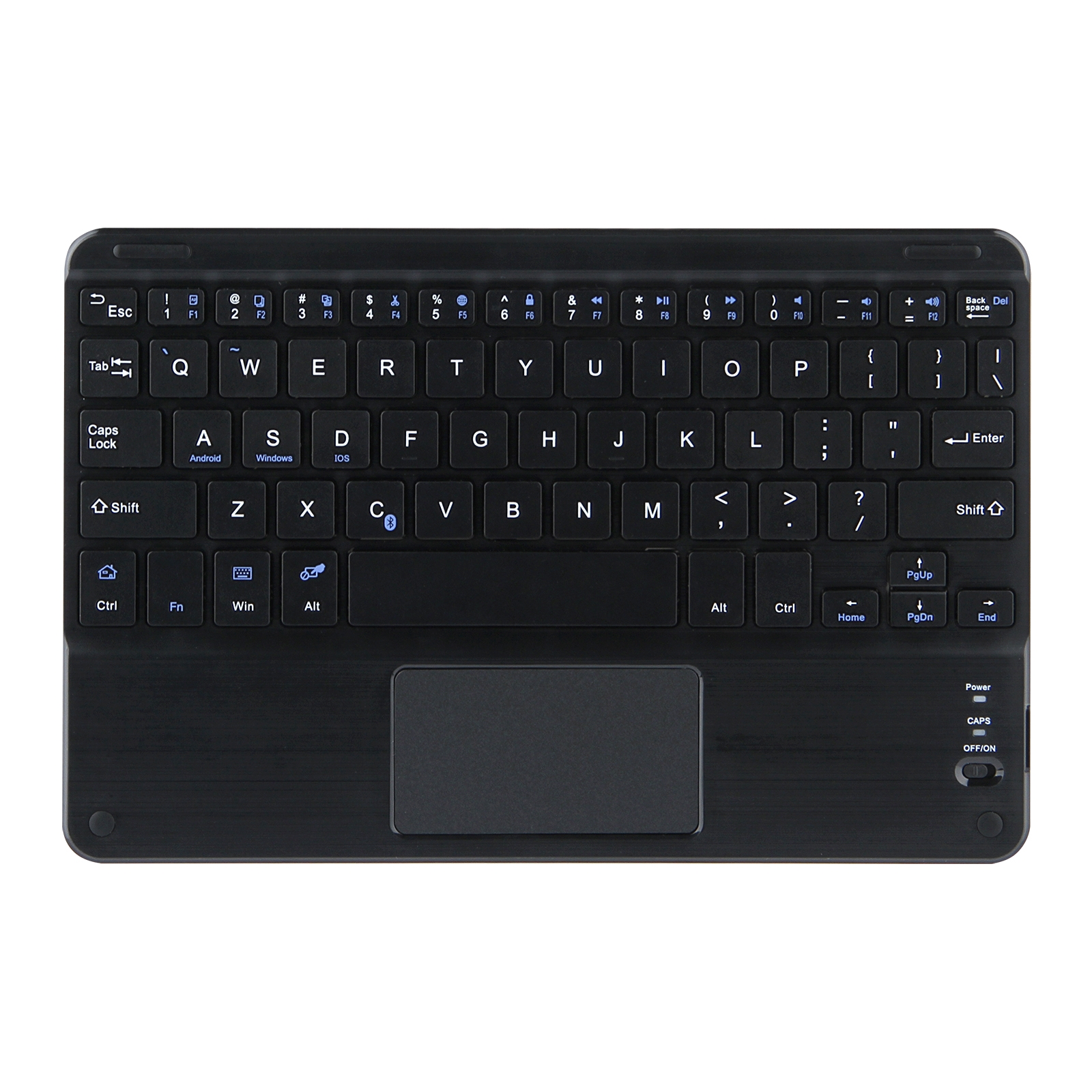 For Lenovo Tab M10 HD Gen 2 Touchpad Bluetooth Keyboard Leather Tablet Case(Black)_voghion.com