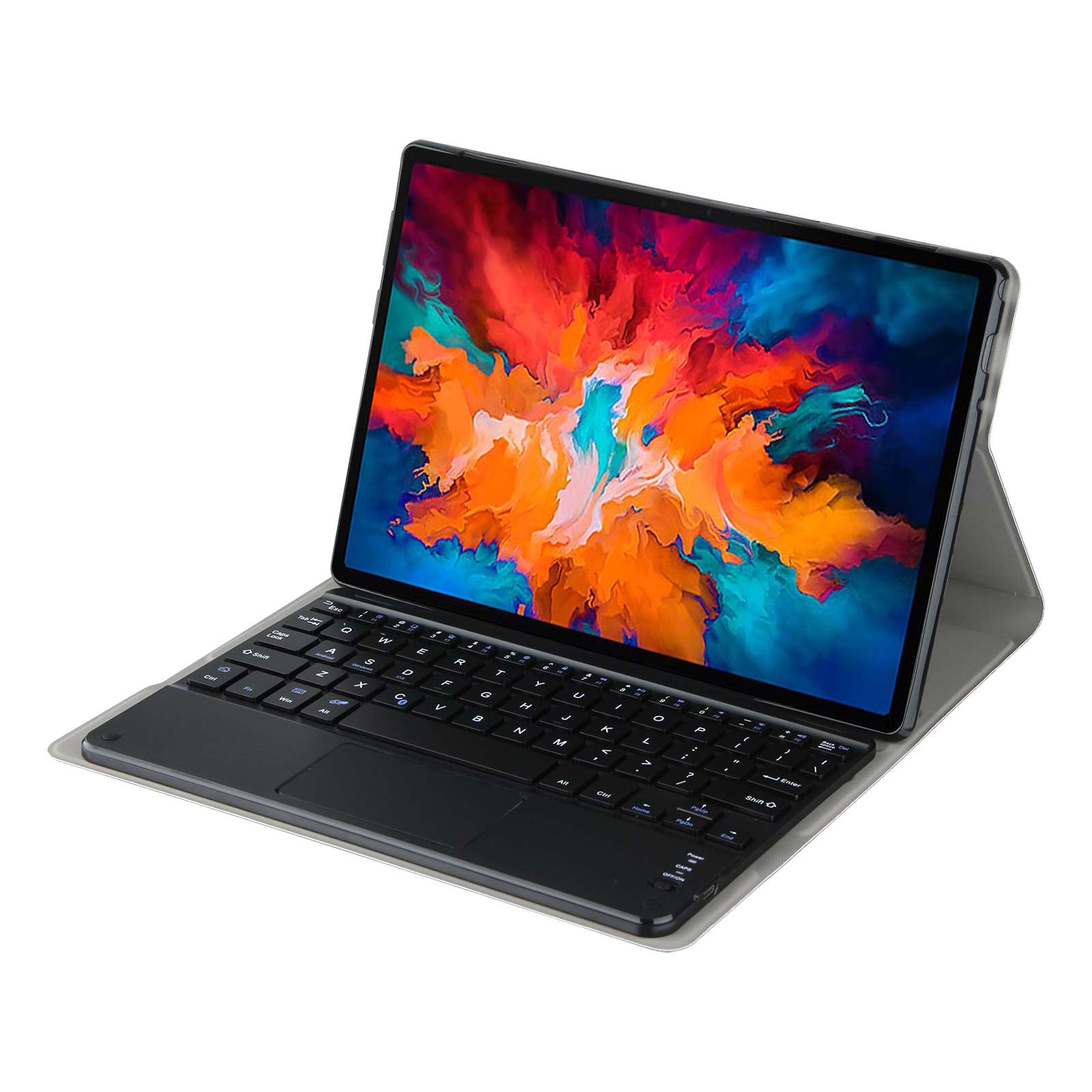 For Lenovo Tab M10 HD Gen 2 Touchpad Bluetooth Keyboard Leather Tablet Case(Black)_voghion.com
