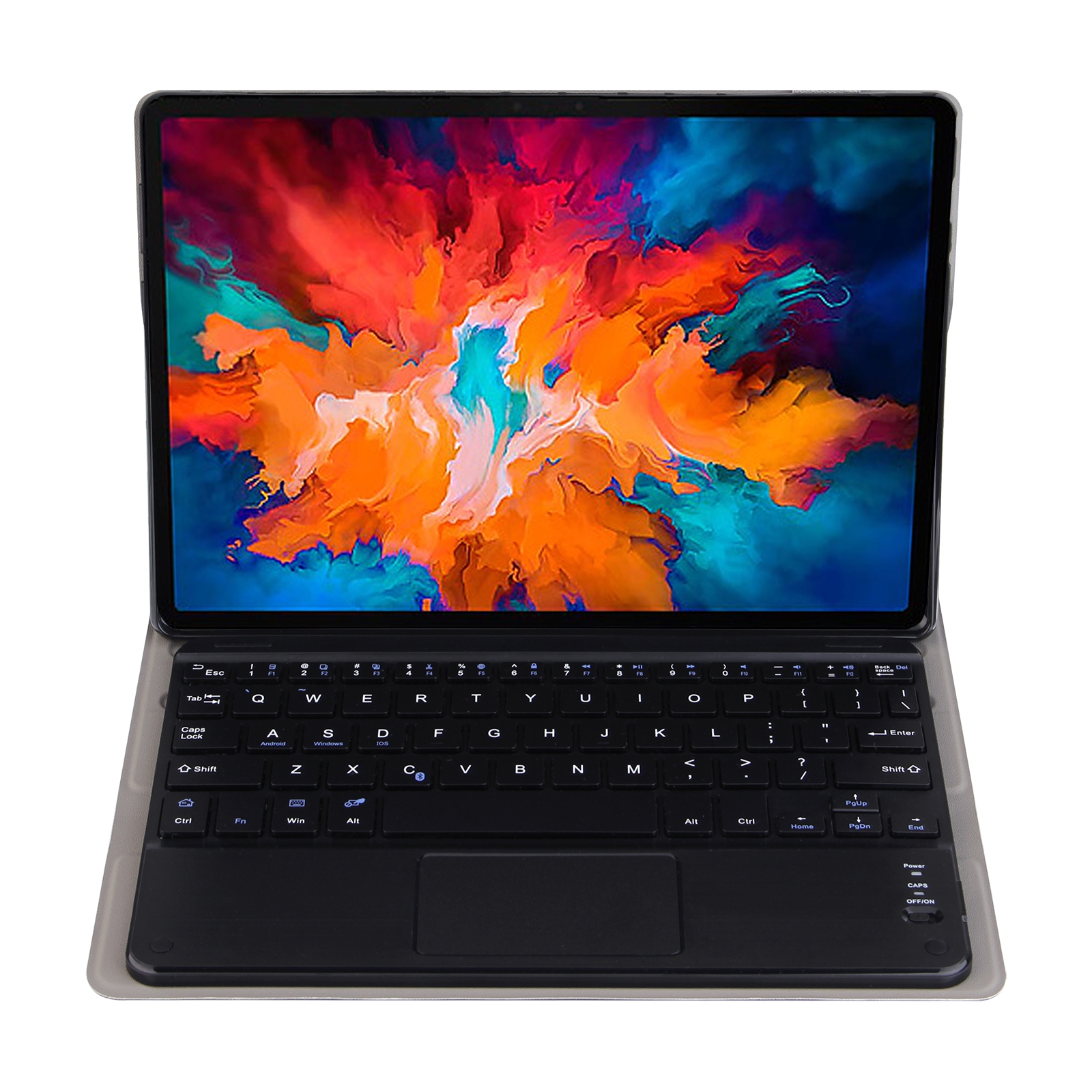 For Lenovo Tab M10 HD Gen 2 Touchpad Bluetooth Keyboard Leather Tablet Case(Black)_voghion.com