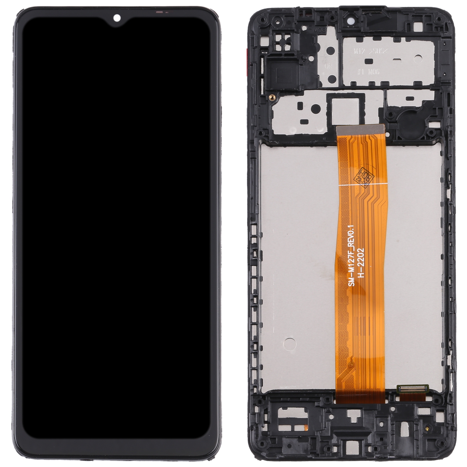 Original LCD-skærm til Samsung Galaxy M12 SM-M127 Digitizer Fuld samling med ramme_voghion.com