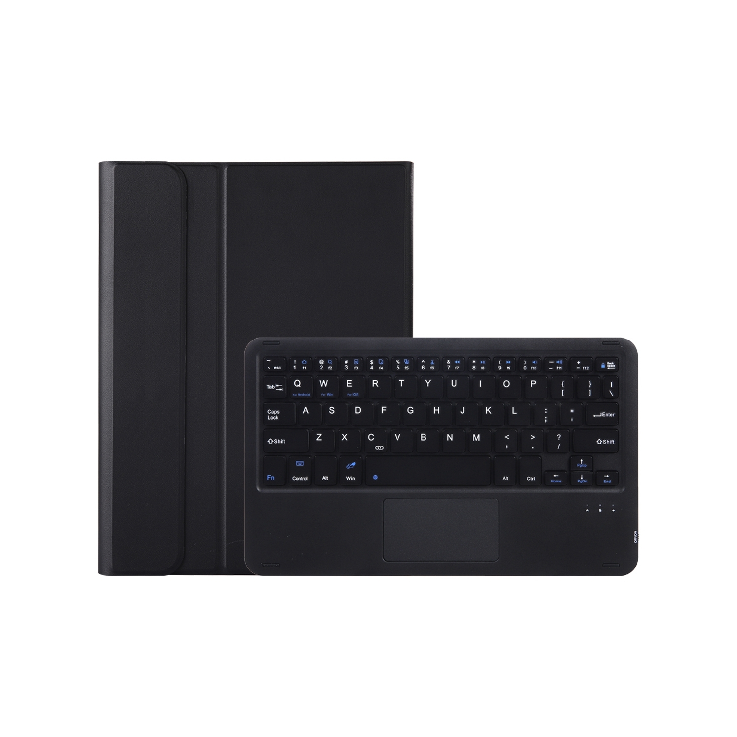 AM18-AS Tri-color Backlight Bluetooth Keyboard Leather Case with Touchpad For Lenovo XiaoXin Pad Pro 2022 11.2 inch(Black)_voghion.com