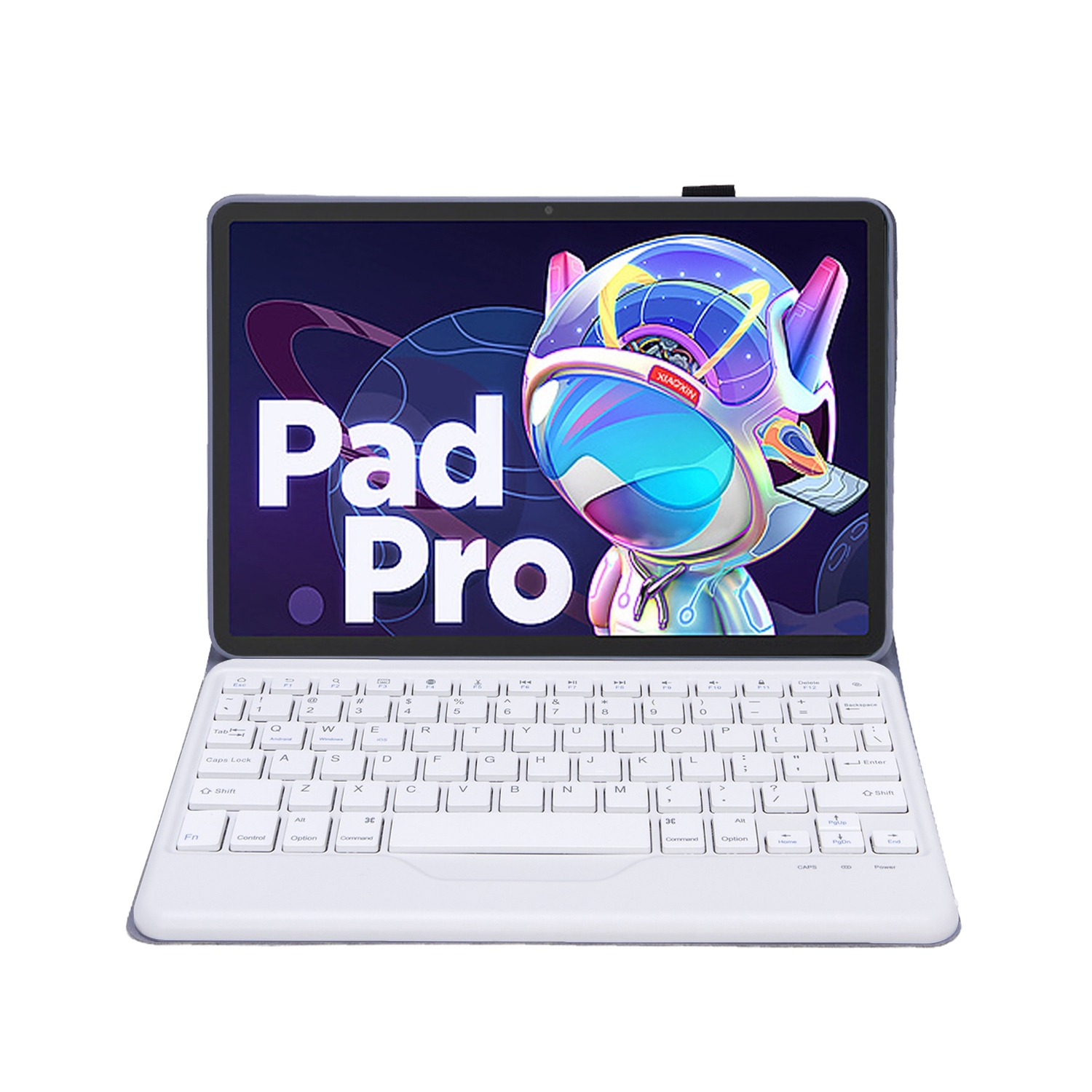 AM18-B Bluetooth Keyboard Leather Case For Lenovo XiaoXin Pad Pro 2022 11.2 inch(Blue)_voghion.com