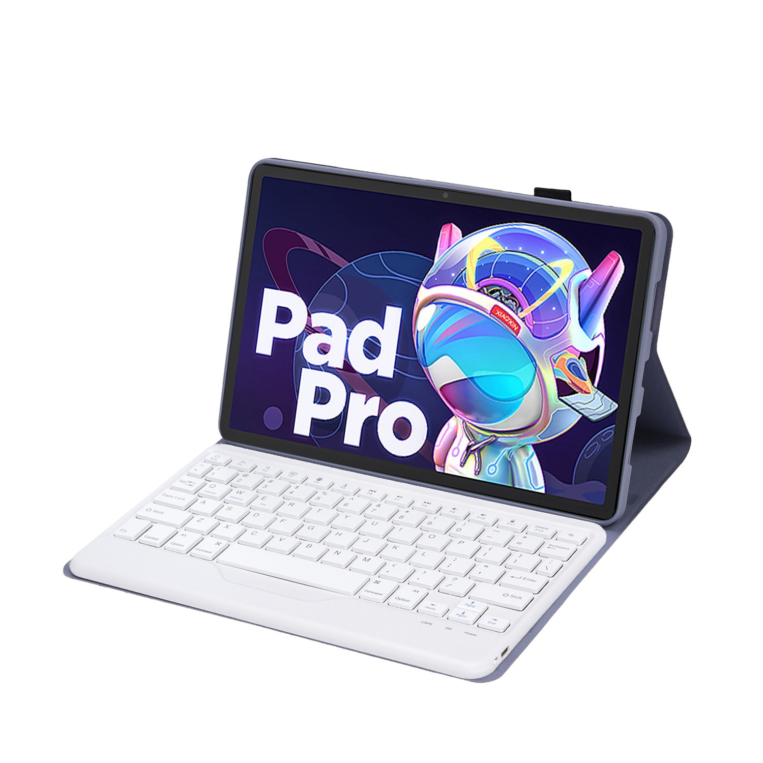 AM18-B Bluetooth Keyboard Leather Case For Lenovo XiaoXin Pad Pro 2022 11.2 inch(Blue)_voghion.com