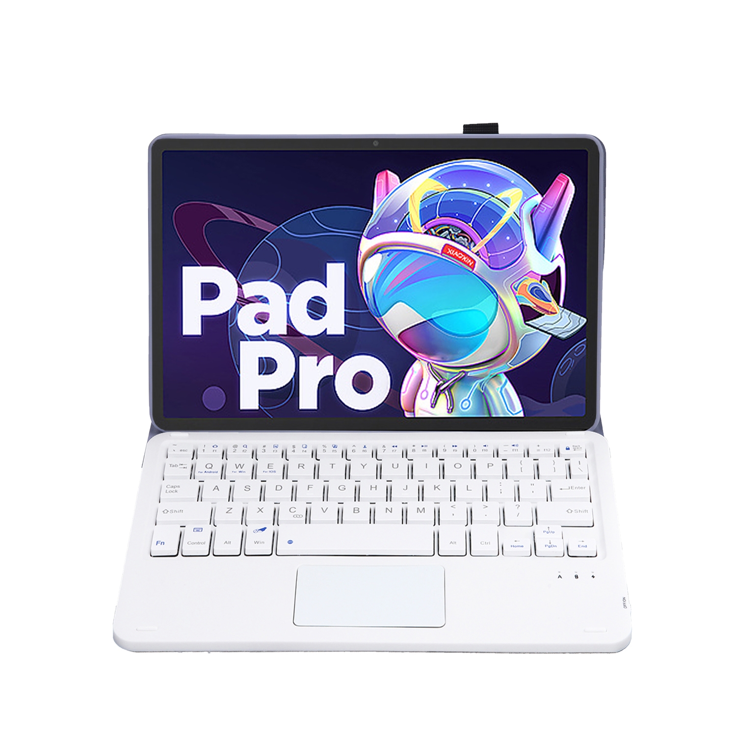 For Lenovo Xiaoxin Pad 2022 10.6 inch/Tab M10 Plus 10.6 3rd Gen 2022 AM20-A Lambskin Texture Bluetooth Touch Keyboard Leather Tablet Case (Purple)_voghion.com