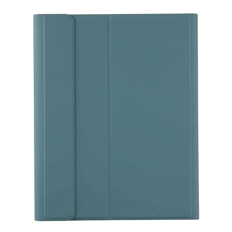 T102B For iPad Air / Pro 10.5 inch (2019) TPU Candy Color Ultra-thin Bluetooth Keyboard Tablet Case with Stand & Pen Slot(Dark Green)_voghion.com