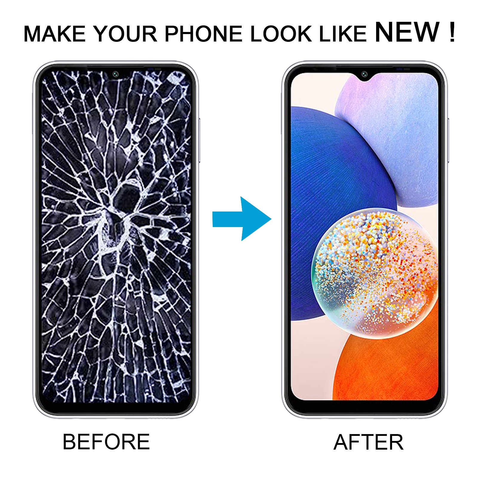 Til Samsung Galaxy A14 5G SM-A146P / SM-A146P/A146U/A146V LCD-skærm til Digitizer Fuld samling med ramme_voghion.com