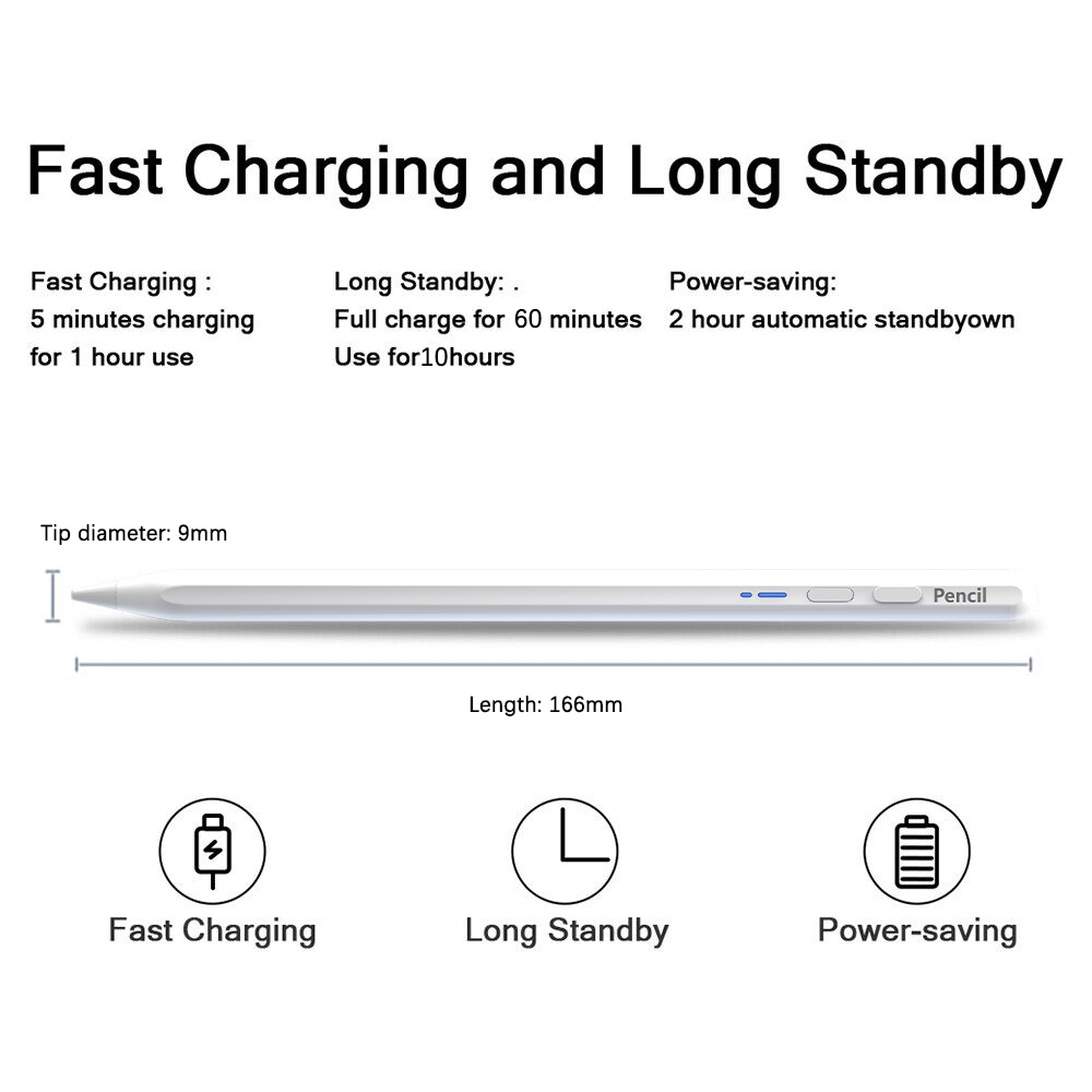 BP17-BL Type-C Universal Magnetic Bluetooth Stylus Pen(White)_voghion.com
