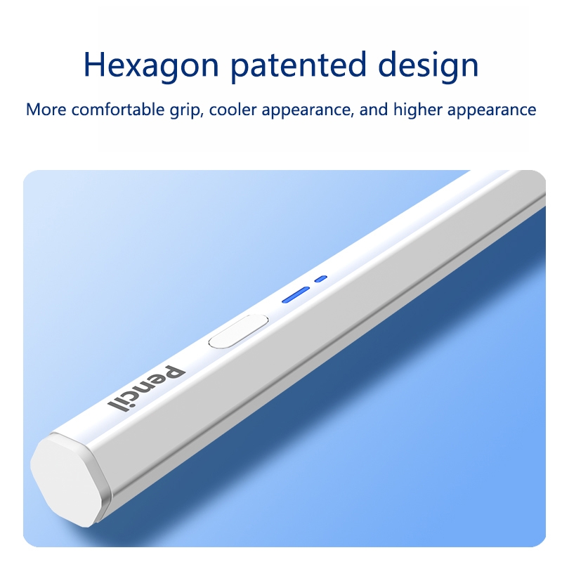 BP18-BL Type-C Universal Hexagonal Bluetooth Stylus Pen(White)_voghion.com