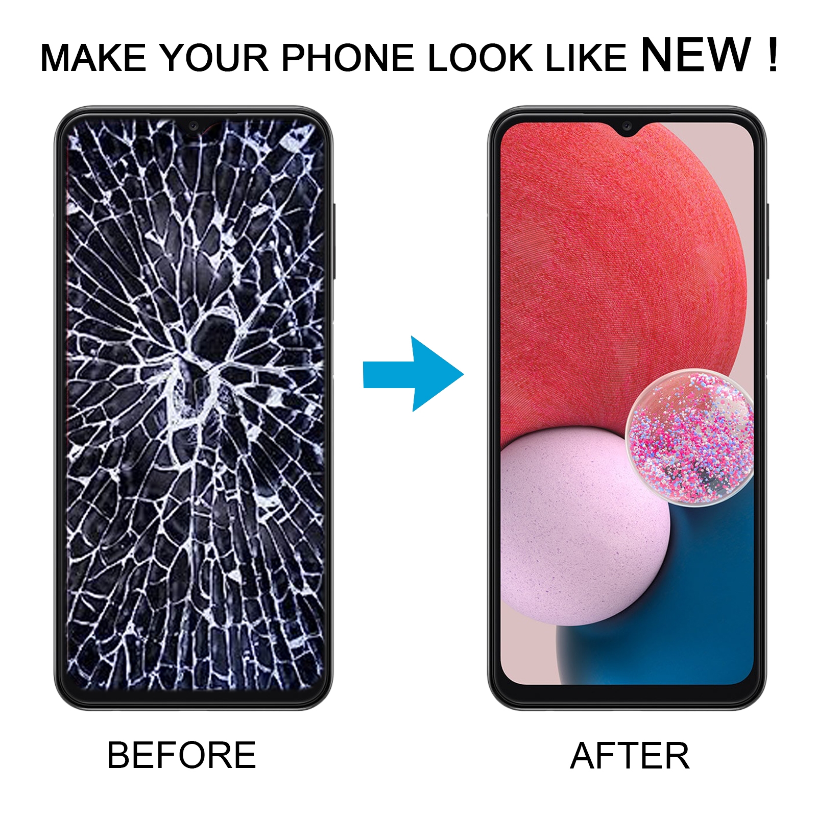 Samsung Galaxy A13 SM-A137F eredeti LCD képernyő digitalizálóhoz, teljes összeszerelés kerettel_voghion.com