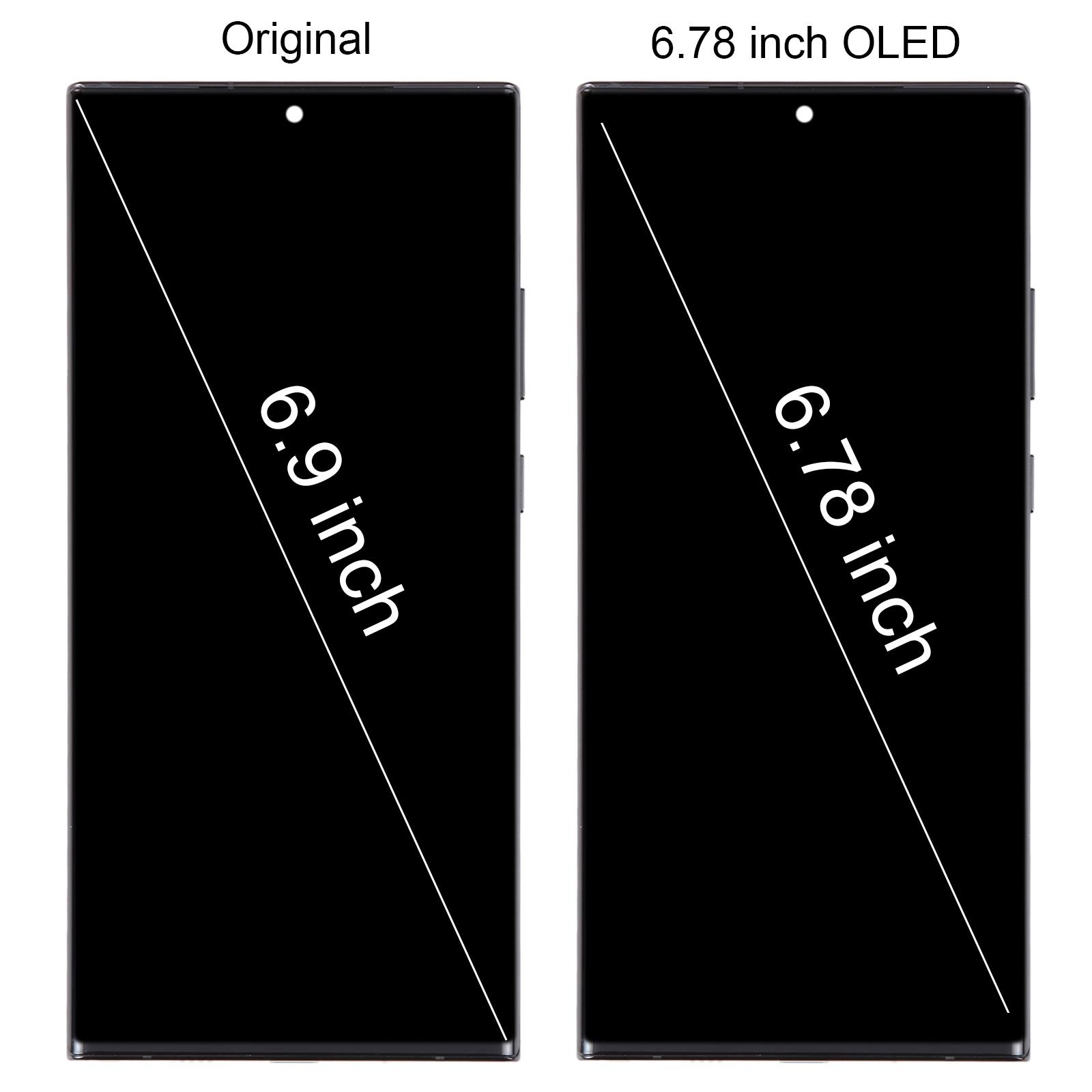 För Samsung Galaxy Note20 Ultra 5G SM-N986B 6,78 tum OLED LCD-skärm Digitizer Full montering med ram (svart)_voghion.com
