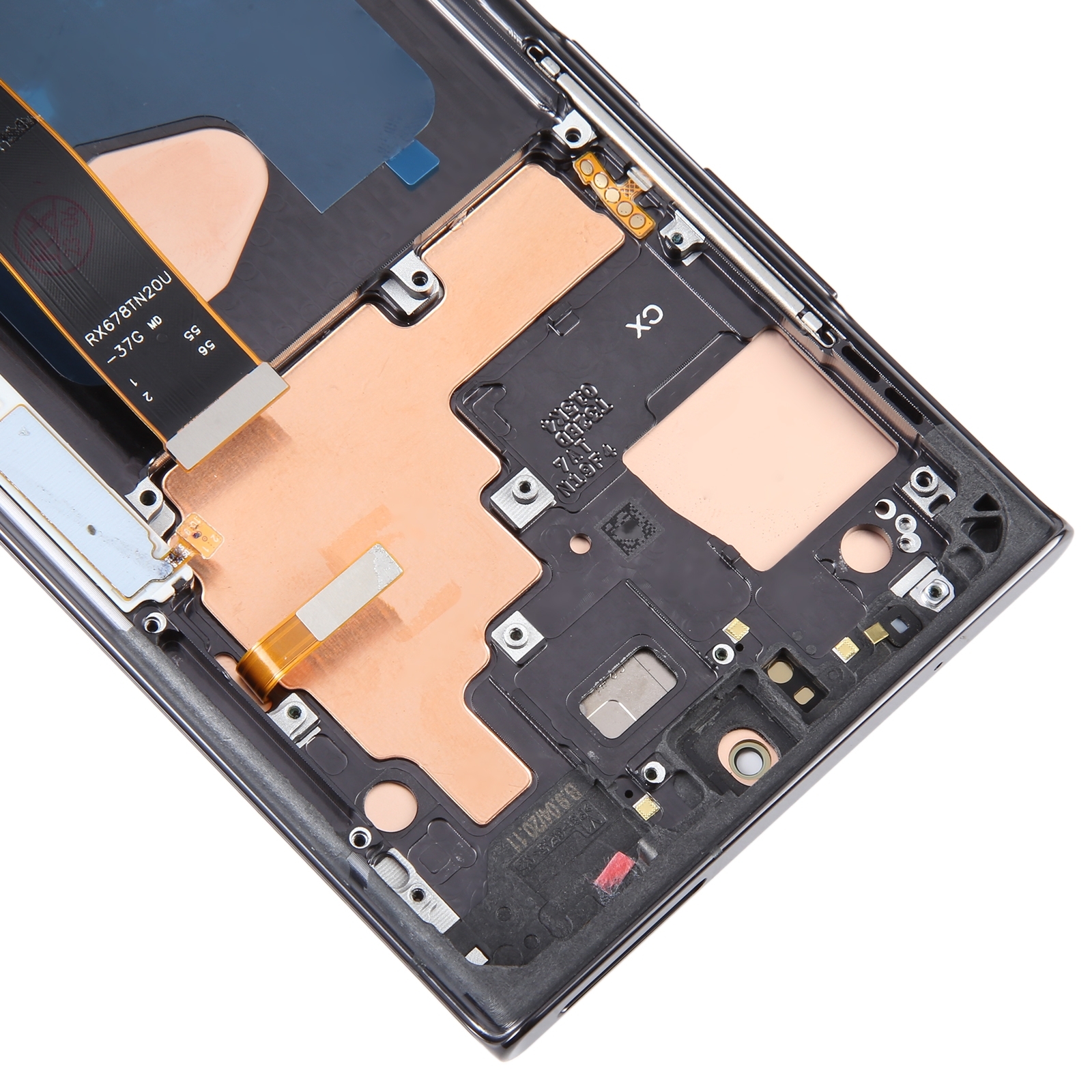 För Samsung Galaxy Note20 Ultra 5G SM-N986B 6,78 tum OLED LCD-skärm Digitizer Full montering med ram (svart)_voghion.com