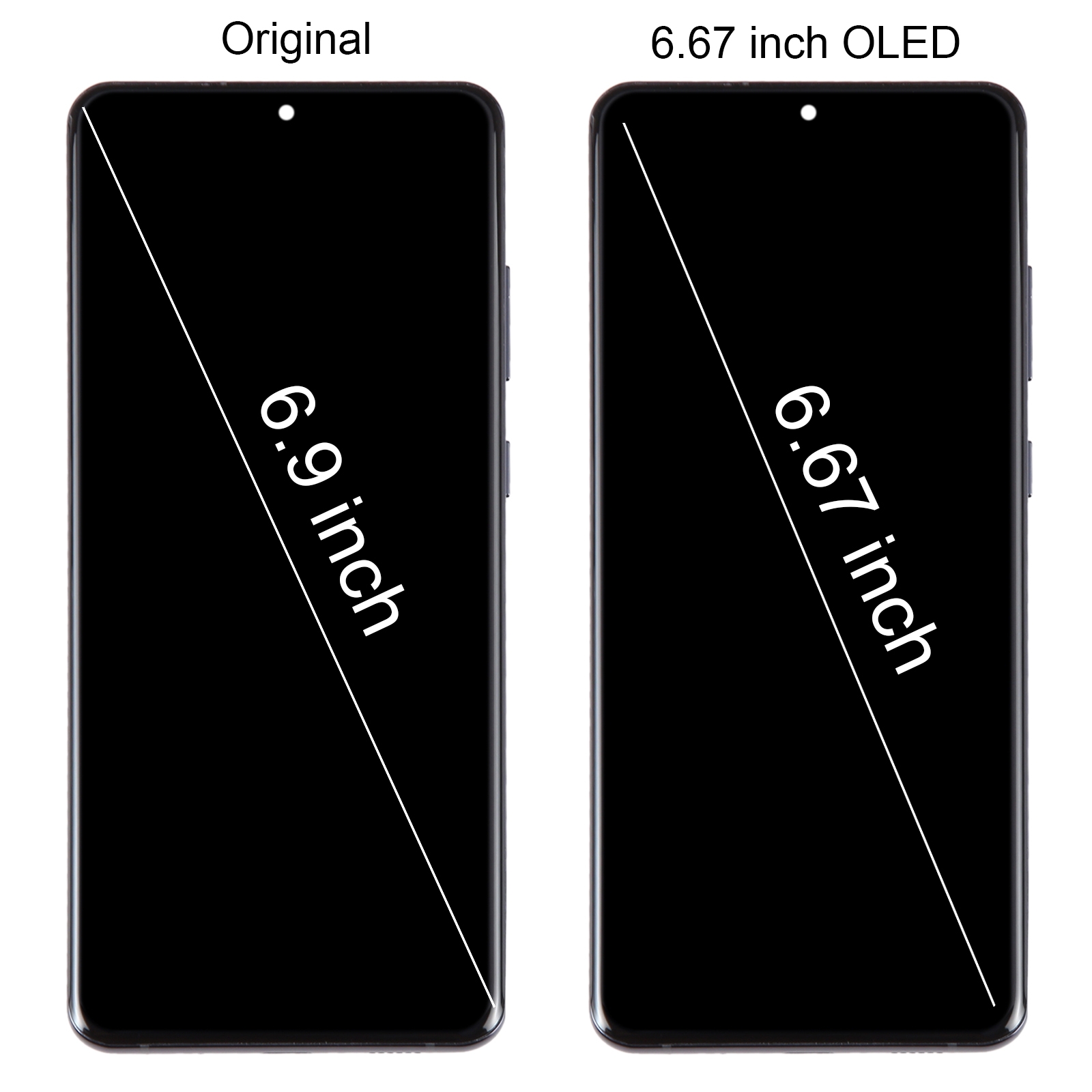 Pentru Samsung Galaxy S20 Ultra 4G/5G SM-G988 Digitizer LCD OLED de 6,67 inci Asamblare completă cu cadru (negru)_voghion.com
