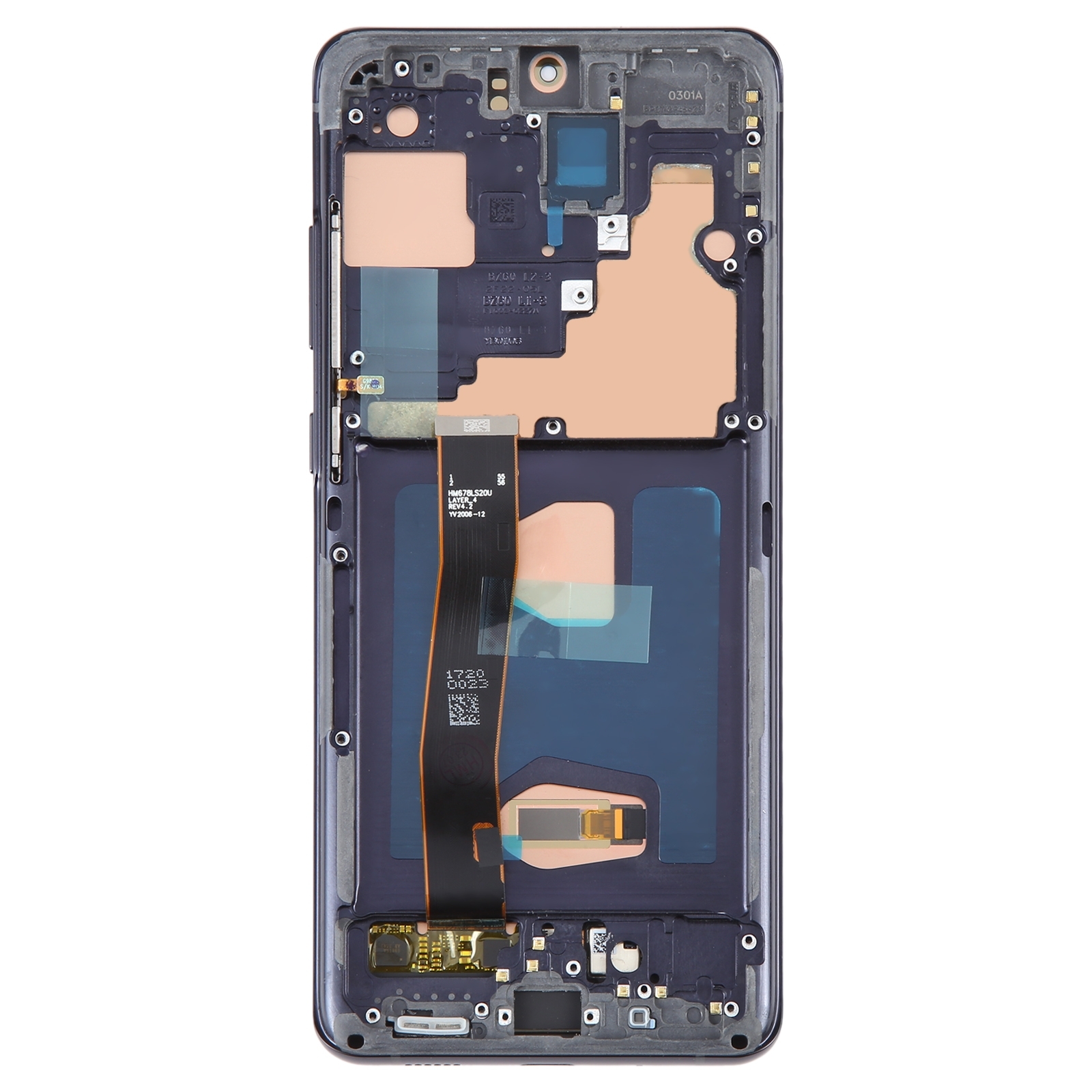 Pentru Samsung Galaxy S20 Ultra 4G/5G SM-G988 Digitizer LCD OLED de 6,67 inci Asamblare completă cu cadru (negru)_voghion.com