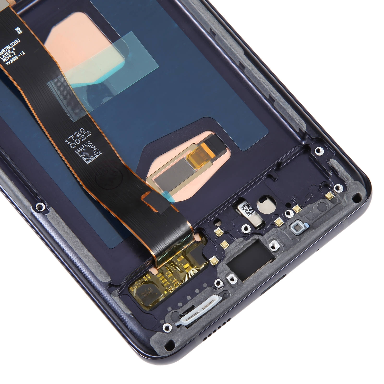 Pentru Samsung Galaxy S20 Ultra 4G/5G SM-G988 Digitizer LCD OLED de 6,67 inci Asamblare completă cu cadru (negru)_voghion.com