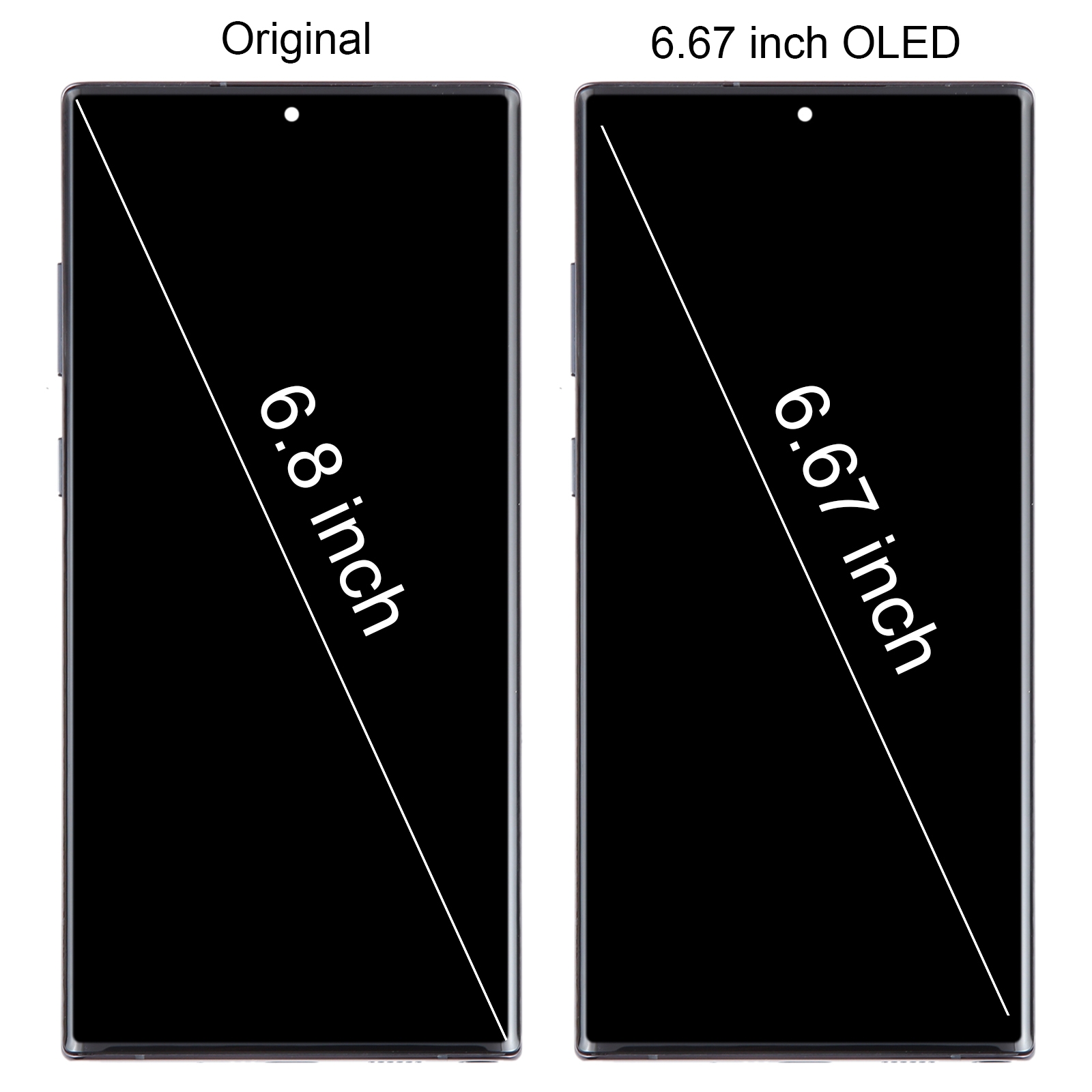 Für Samsung Galaxy Note10+ SM-N975 6,67 Zoll OLED-LCD-Bildschirm-Digitizer-Vollmontage mit Rahmen (schwarz)_voghion.com