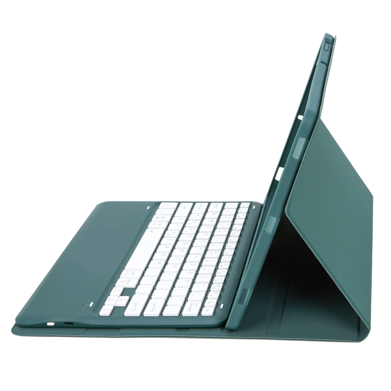 For Samsung Galaxy Tab S9+ A810B Pen Slot Detachable Bluetooth Keyboard Leather Tablet Case(Dark Green)_voghion.com