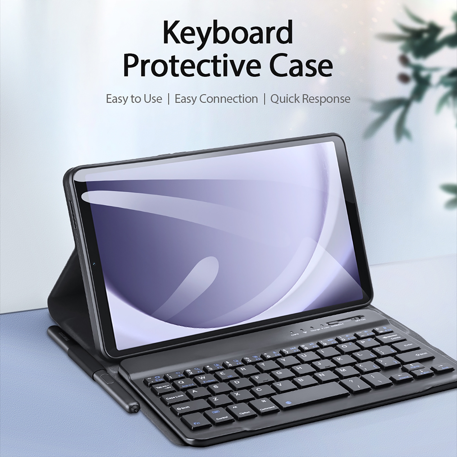 Voor Samsung Galaxy Tab A9 X110/X115 DUX DUCIS TK Serie Draadloze Bluetooth Toetsenbord Tablet Case (zwart)_voghion.com