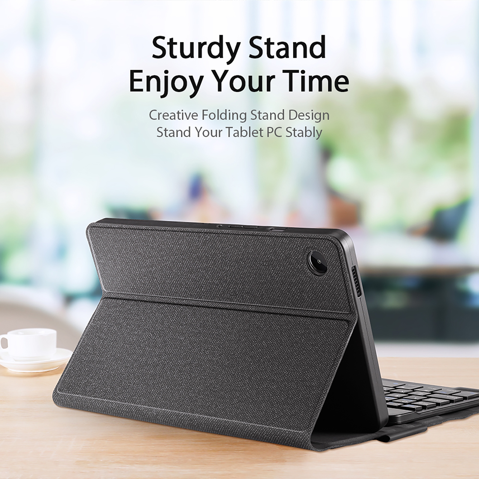 Voor Samsung Galaxy Tab A9 X110/X115 DUX DUCIS TK Serie Draadloze Bluetooth Toetsenbord Tablet Case (zwart)_voghion.com