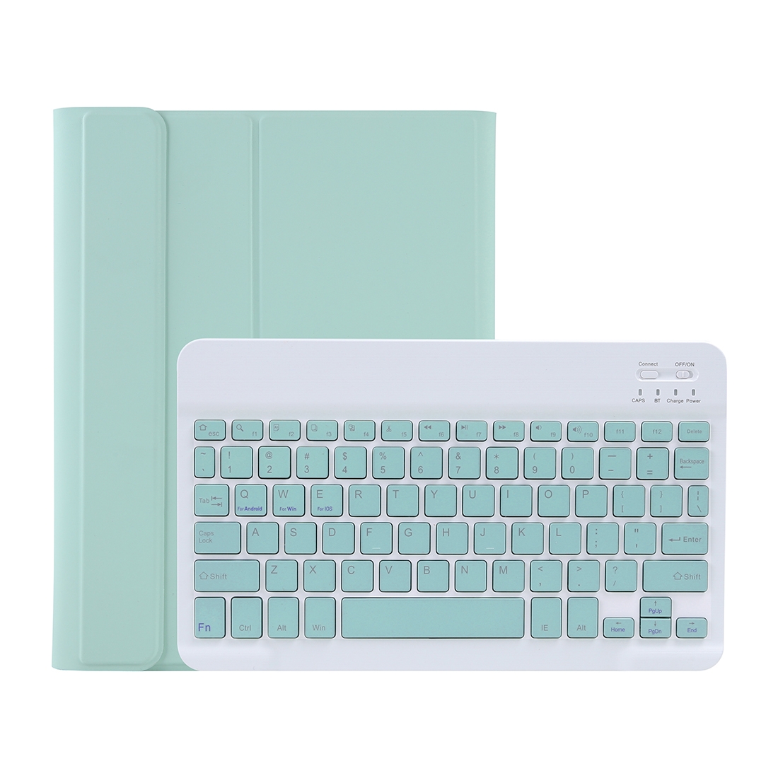 C-11B For iPad Pro 11 inch (2020) Detachable ABS Candy Color Bluetooth Keyboard Tablet Case with Stand & Pen Slot(Green)_voghion.com