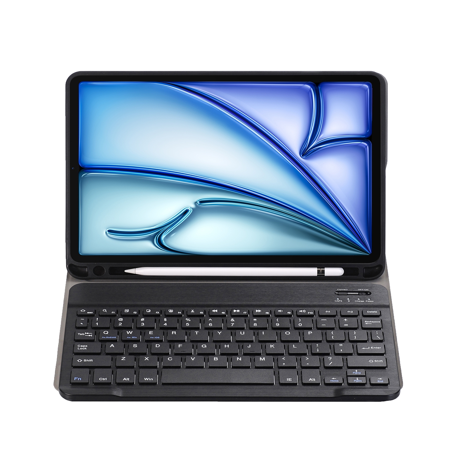 C098B Custodia tablet tablet tastiera Bluetooth ultrasottile in ABS rimovibile C098B per iPad Air 4 10,9 pollici (2020), con supporto e slot per penna (nero)_voghion.com
