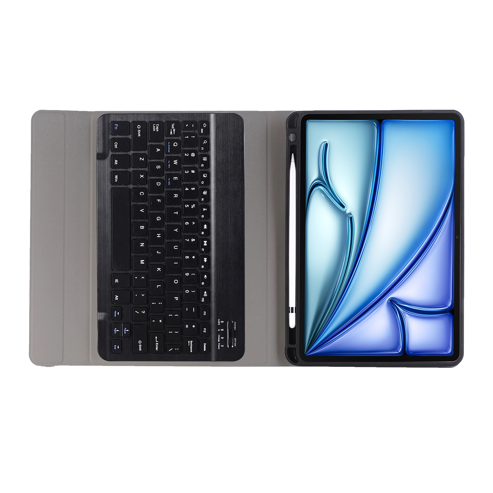 C098B Custodia tablet tablet tastiera Bluetooth ultrasottile in ABS rimovibile C098B per iPad Air 4 10,9 pollici (2020), con supporto e slot per penna (nero)_voghion.com