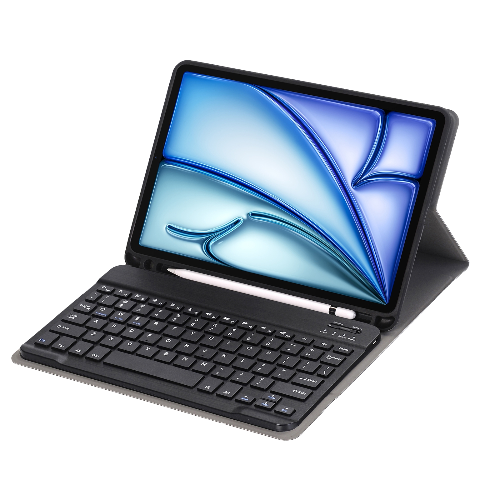 C098B Custodia tablet tablet tastiera Bluetooth ultrasottile in ABS rimovibile C098B per iPad Air 4 10,9 pollici (2020), con supporto e slot per penna (nero)_voghion.com