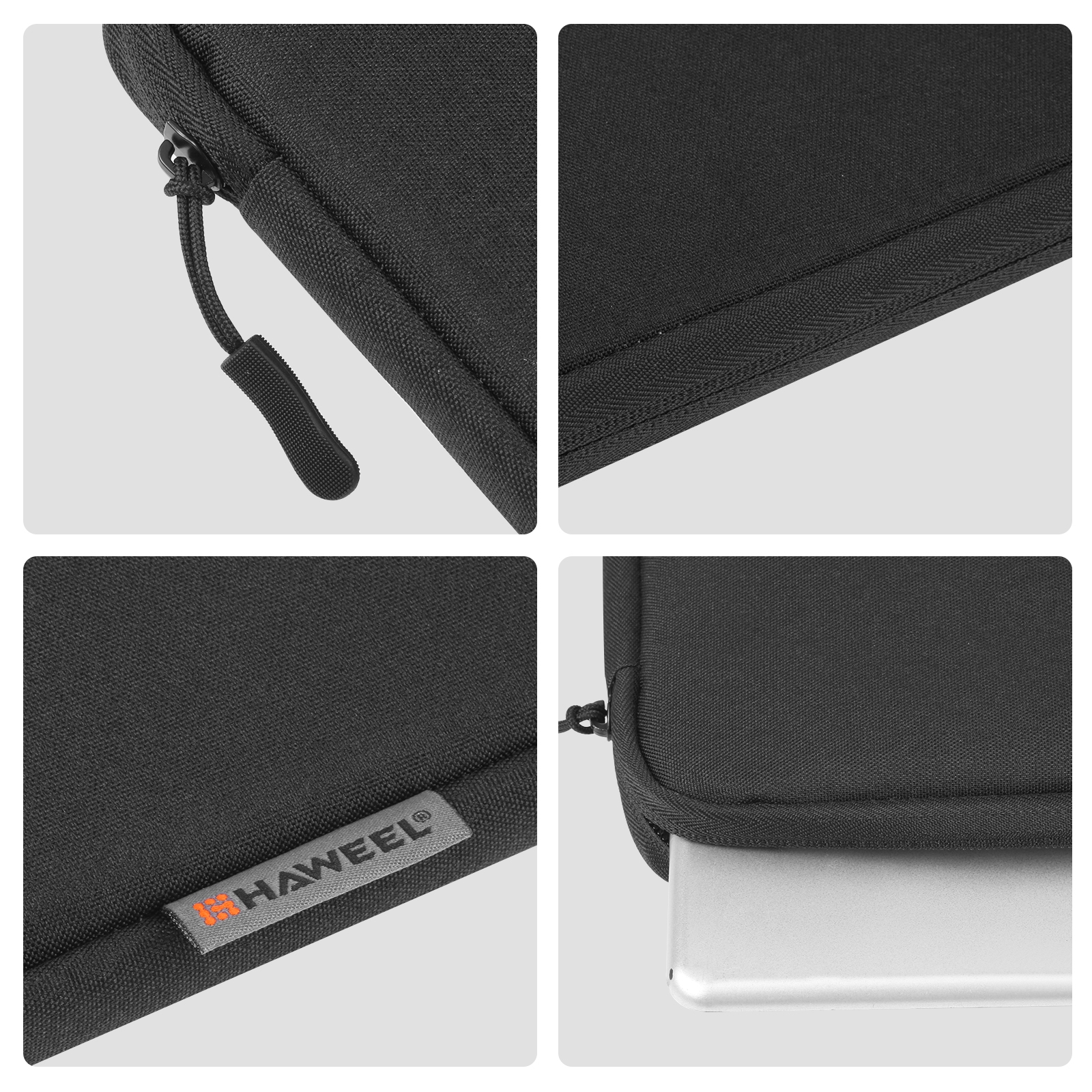 Borsa per laptop da 16 pollici con cerniera Borsa per laptop da 15-16,7 pollici (Nero)_voghion.com