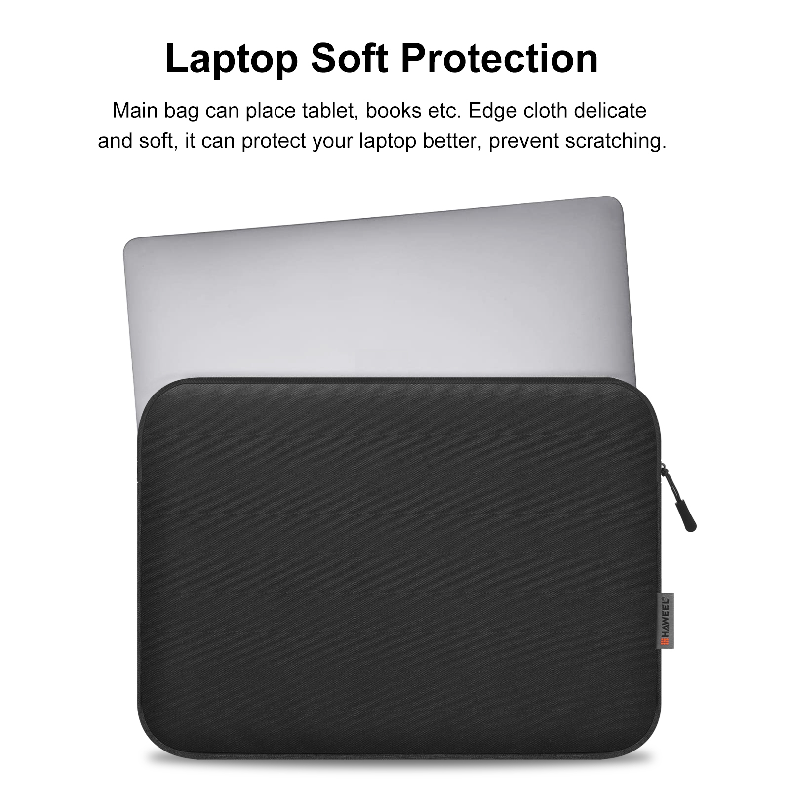 Borsa per laptop da 16 pollici con cerniera Borsa per laptop da 15-16,7 pollici (Nero)_voghion.com