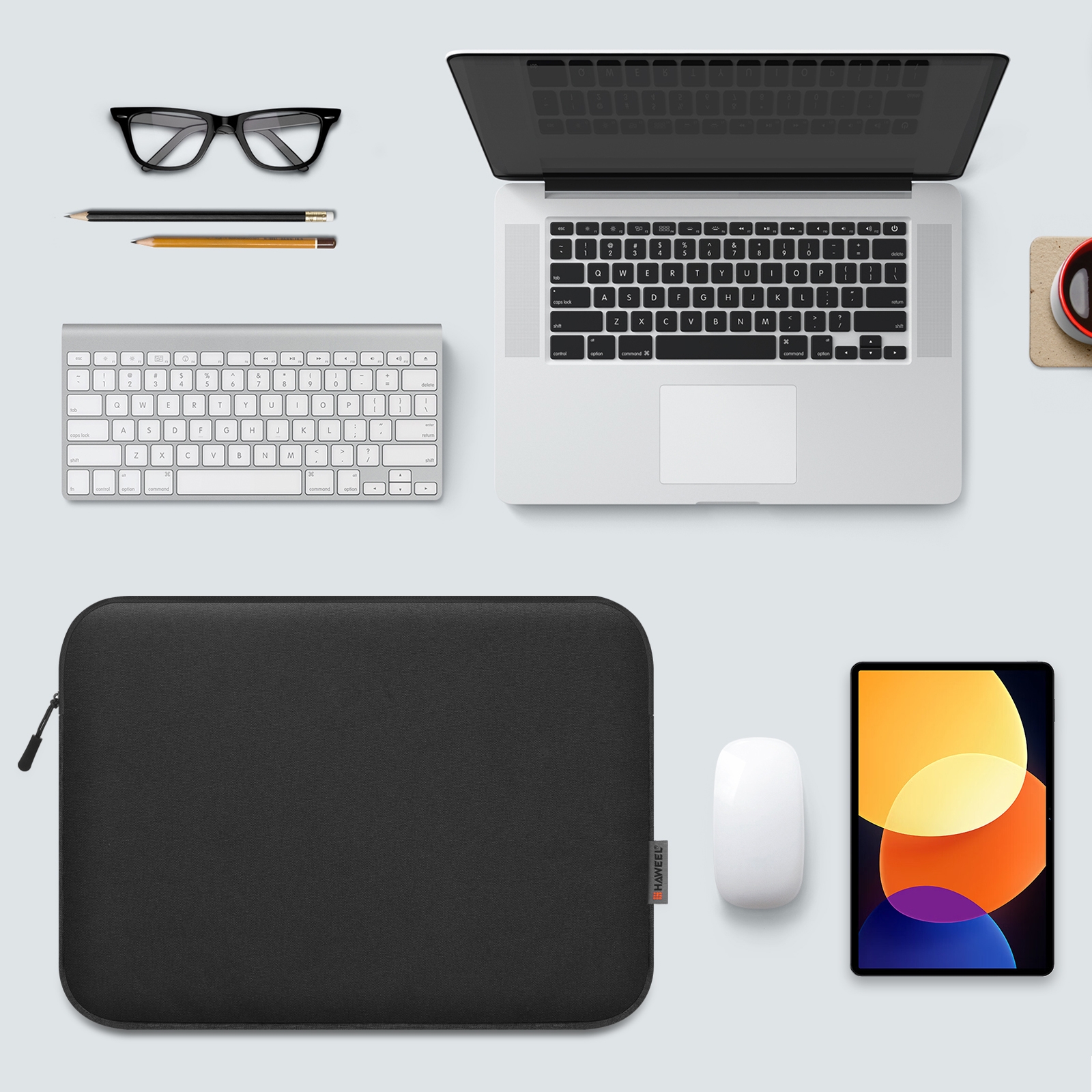 Borsa per laptop da 16 pollici con cerniera Borsa per laptop da 15-16,7 pollici (Nero)_voghion.com