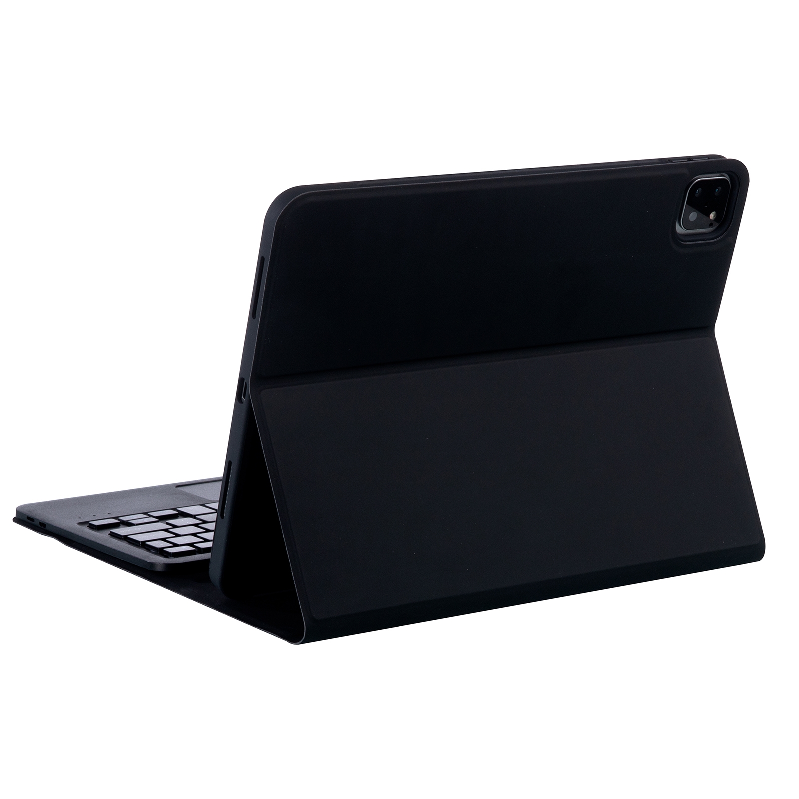 YT11B-A Abnehmbare bonbonfarbene Bluetooth-Tastatur-Tablet-Lederhülle mit Touchpad, Stiftschlitz und Halter für iPad Pro 11 Zoll 2021 (schwarz)_voghion.com