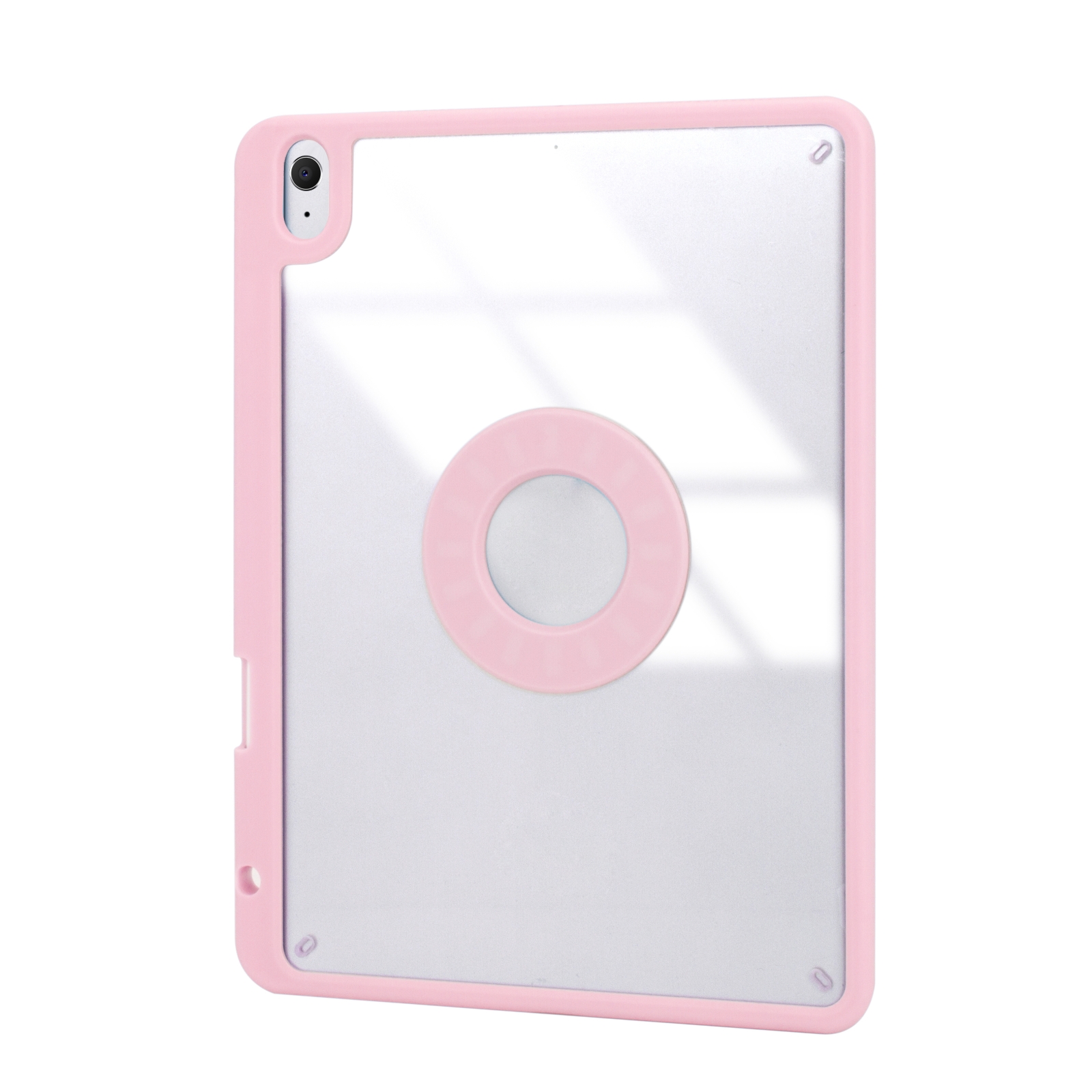 Z102B Klawiatura Bluetooth z miejscem na pióro Skórzane etui na tablet iPad 10.2 2021/2020/2019 (różowy)_voghion.com