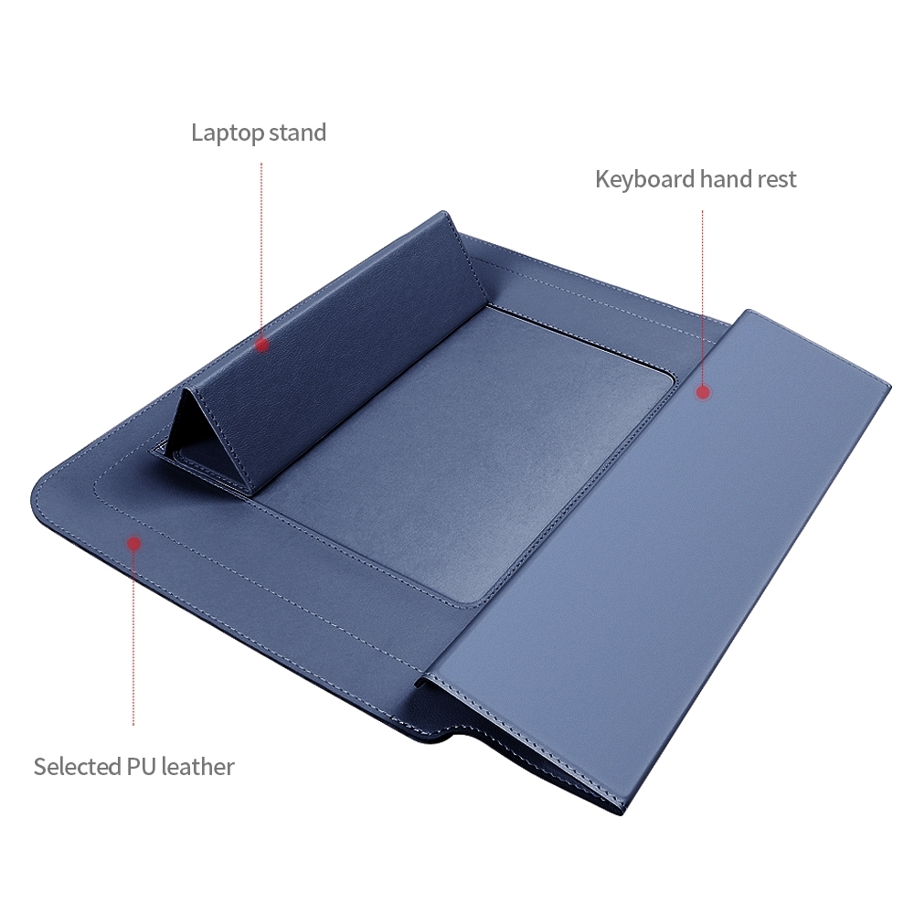 4-in-1-Universal-Laptophalter, wasserdichte PU-Laptoptasche mit Handgelenkschutz, Größe: 17 Zoll (rot)_voghion.com