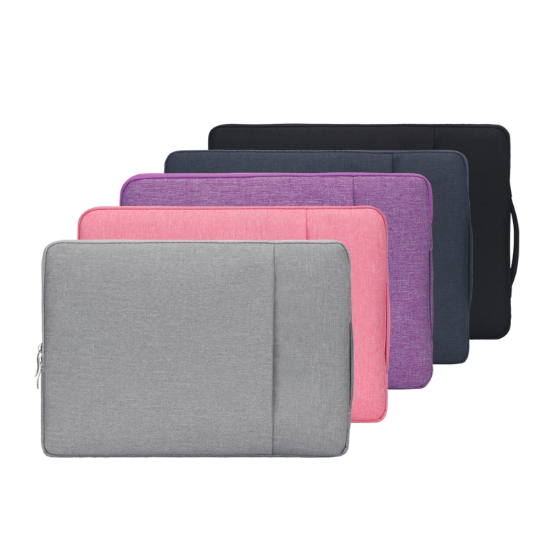 Bolso con forro para computadora portátil de negocios de mezclilla de 13,3 pulgadas (negro)_voghion.com