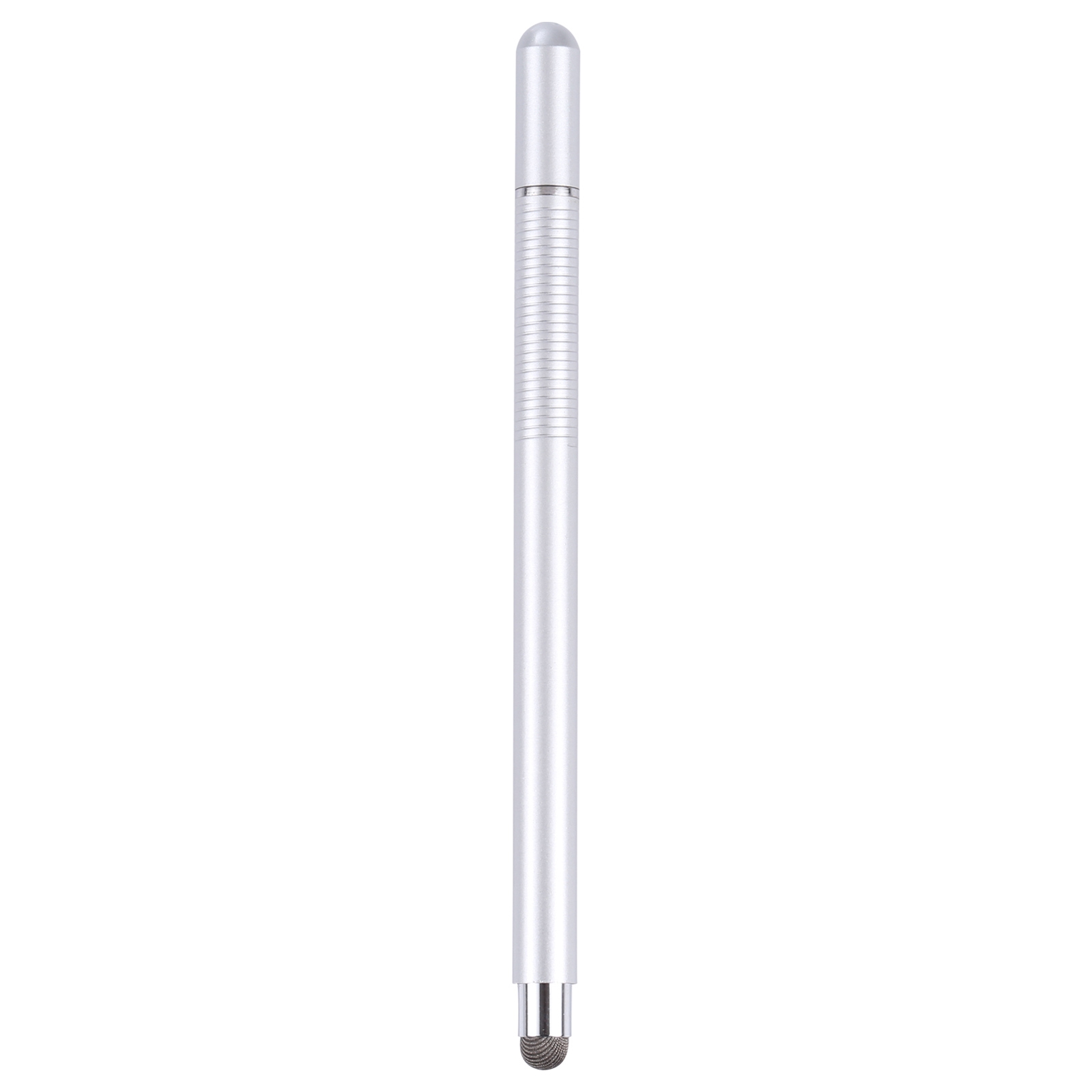 361 2 in 1 Universal Silicone Disc Nib Stylus Pen with Mobile Phone Writing Pen & Magnetic Cap(Silver)_voghion.com