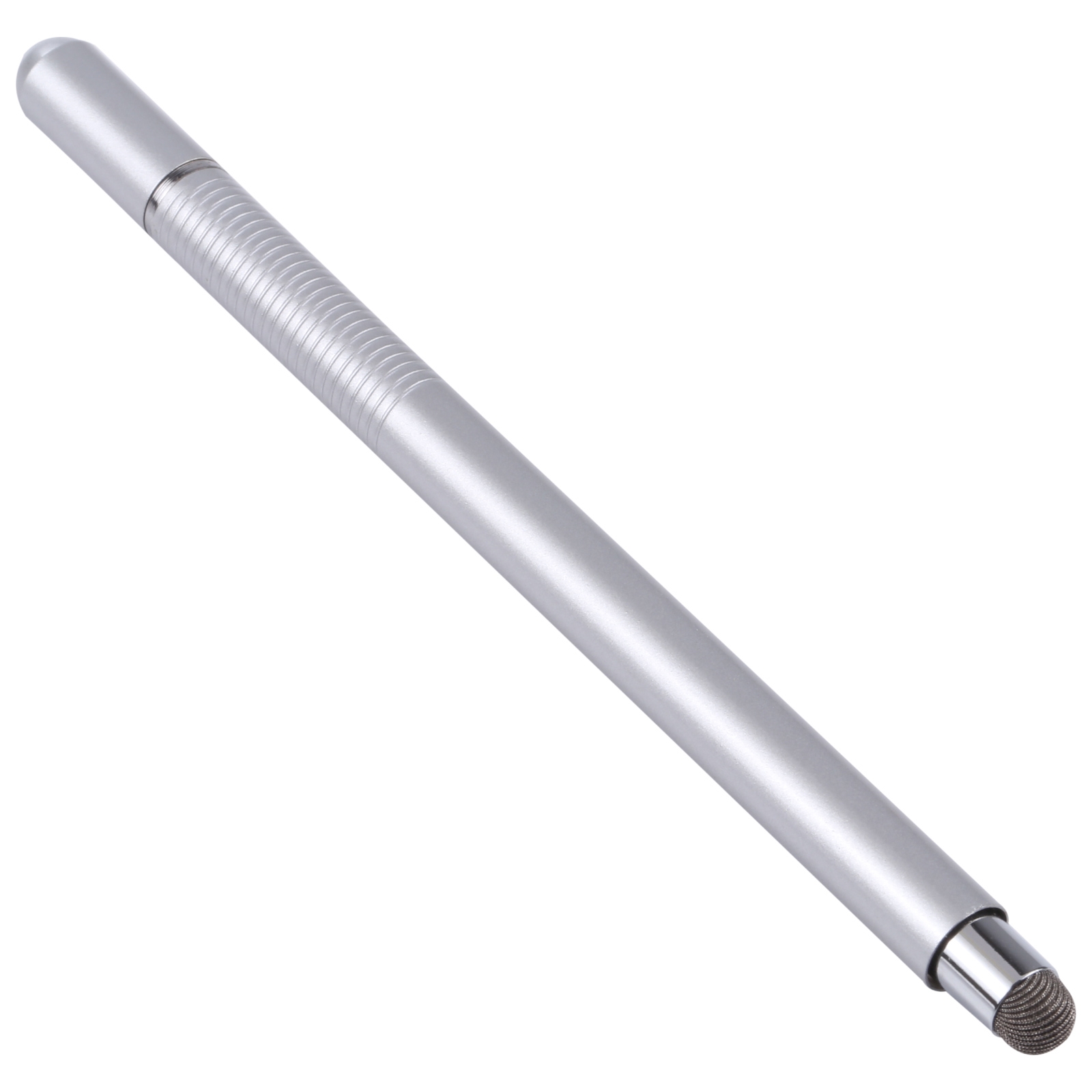 361 2 in 1 Universal Silicone Disc Nib Stylus Pen with Mobile Phone Writing Pen & Magnetic Cap(Silver)_voghion.com