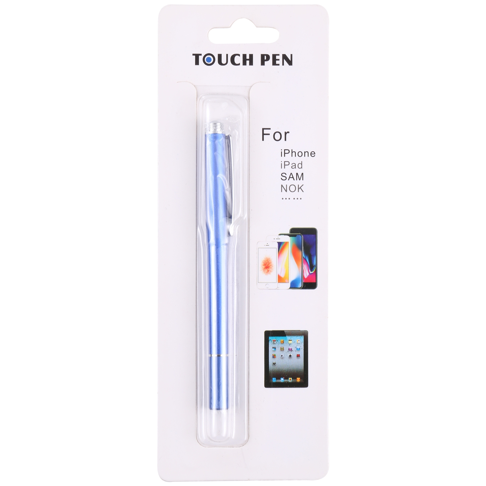 Universal Silicone Disc Nib Capacitive Stylus Pen (Blue)_voghion.com