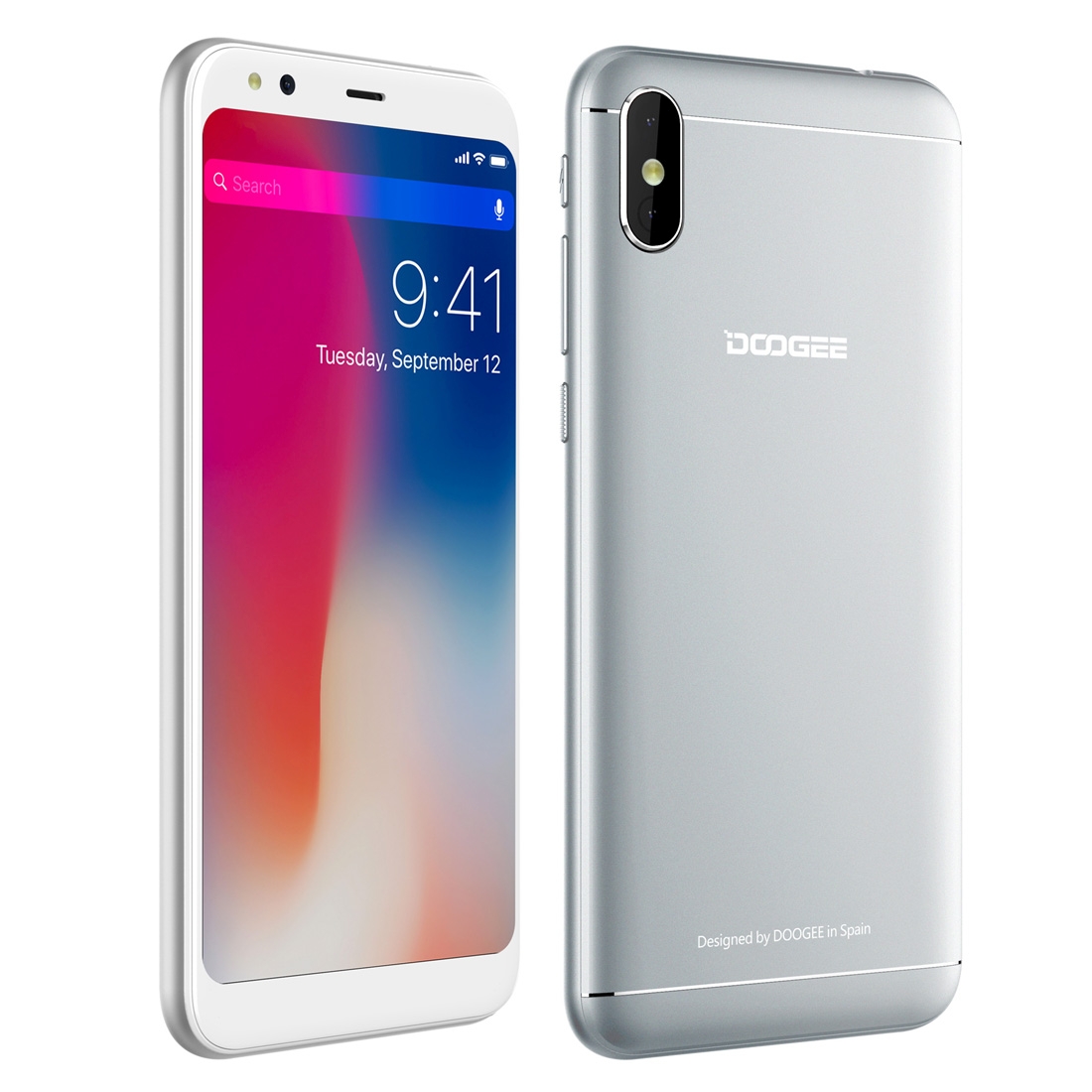 Смартфон DOOGEE X53 1GB+16GB Двойная задняя камера 5.3 дюйма Android 7.0 MTK6580M 4 ядра до 1.3GHz 3G OTA Две SIM (Серебряный) (Фото 3) Проектор Смартфон DOOGEE X53 1GB+16GB Двойная задняя камера 5.3 дюйма Android 7.0 MTK6580M 4 ядра до 1.3GHz 3G OTA Две SIM (Серебряный) (Фото 3)
