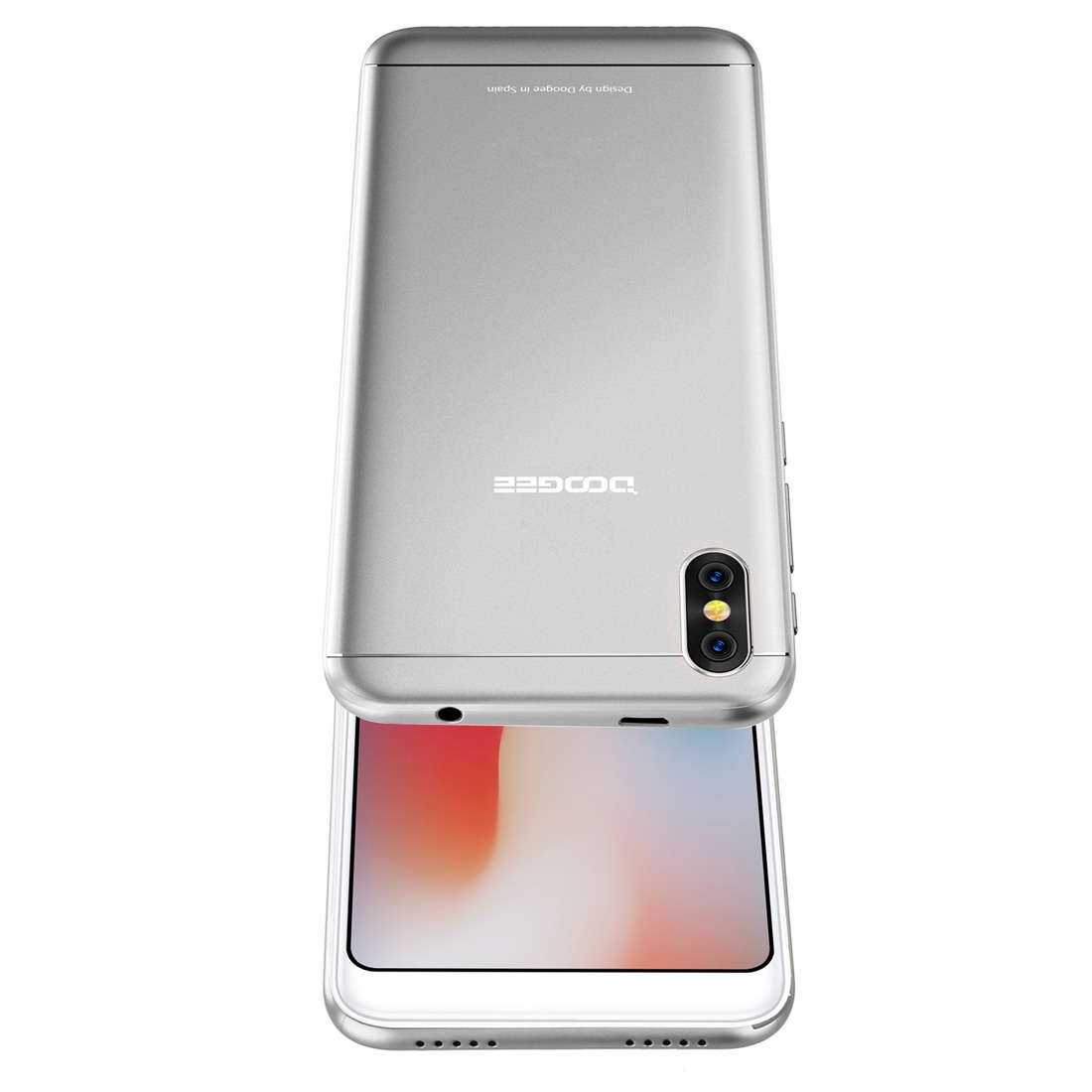 Смартфон DOOGEE X53 1GB+16GB Двойная задняя камера 5.3 дюйма Android 7.0 MTK6580M 4 ядра до 1.3GHz 3G OTA Две SIM (Серебряный) (Фото 4) Проектор Смартфон DOOGEE X53 1GB+16GB Двойная задняя камера 5.3 дюйма Android 7.0 MTK6580M 4 ядра до 1.3GHz 3G OTA Две SIM (Серебряный) (Фото 4)