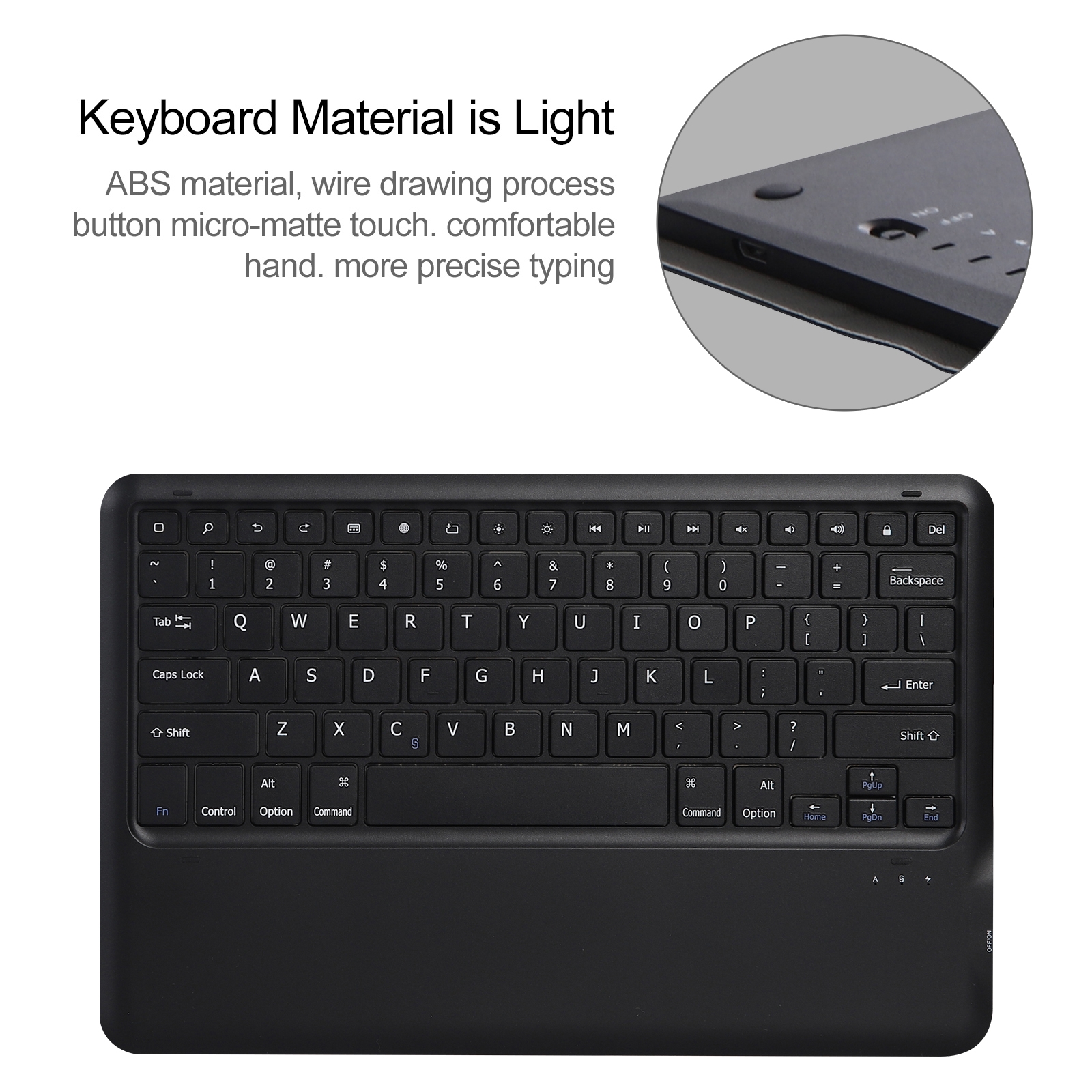 A970 Detachable Bluetooth Keyboard Ultrathin Horizontal Flip Leather Tablet Case for Samsung Galaxy Tab S7 FE T730 / T736 / S7+ T970 / T975 / T976(Black)_voghion.com