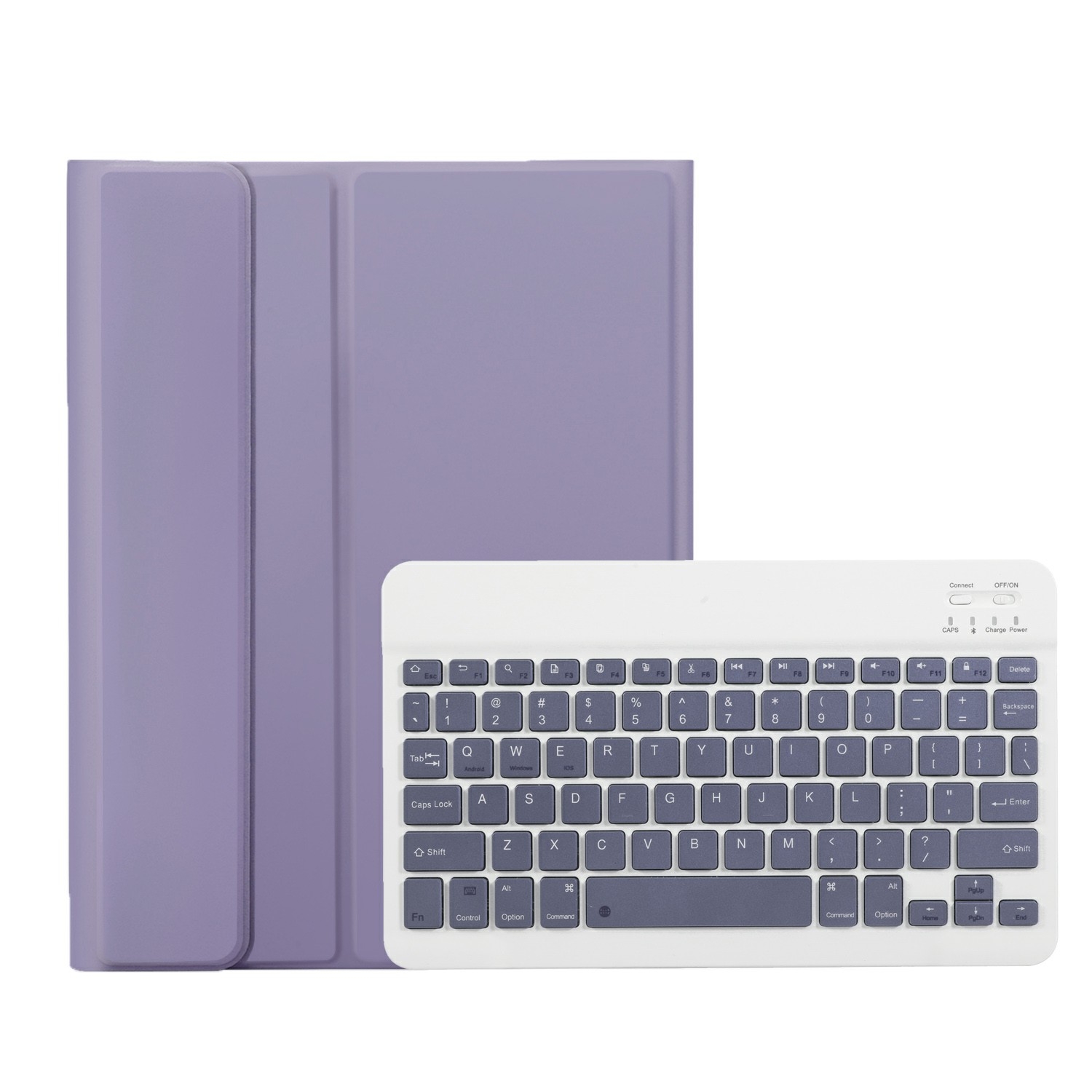 For iPad 10th Gen 10.9 2022 A10B Lambskin Texture Ultra-thin Bluetooth Keyboard Leather Tablet Case with Pen Slot(Purple)_voghion.com