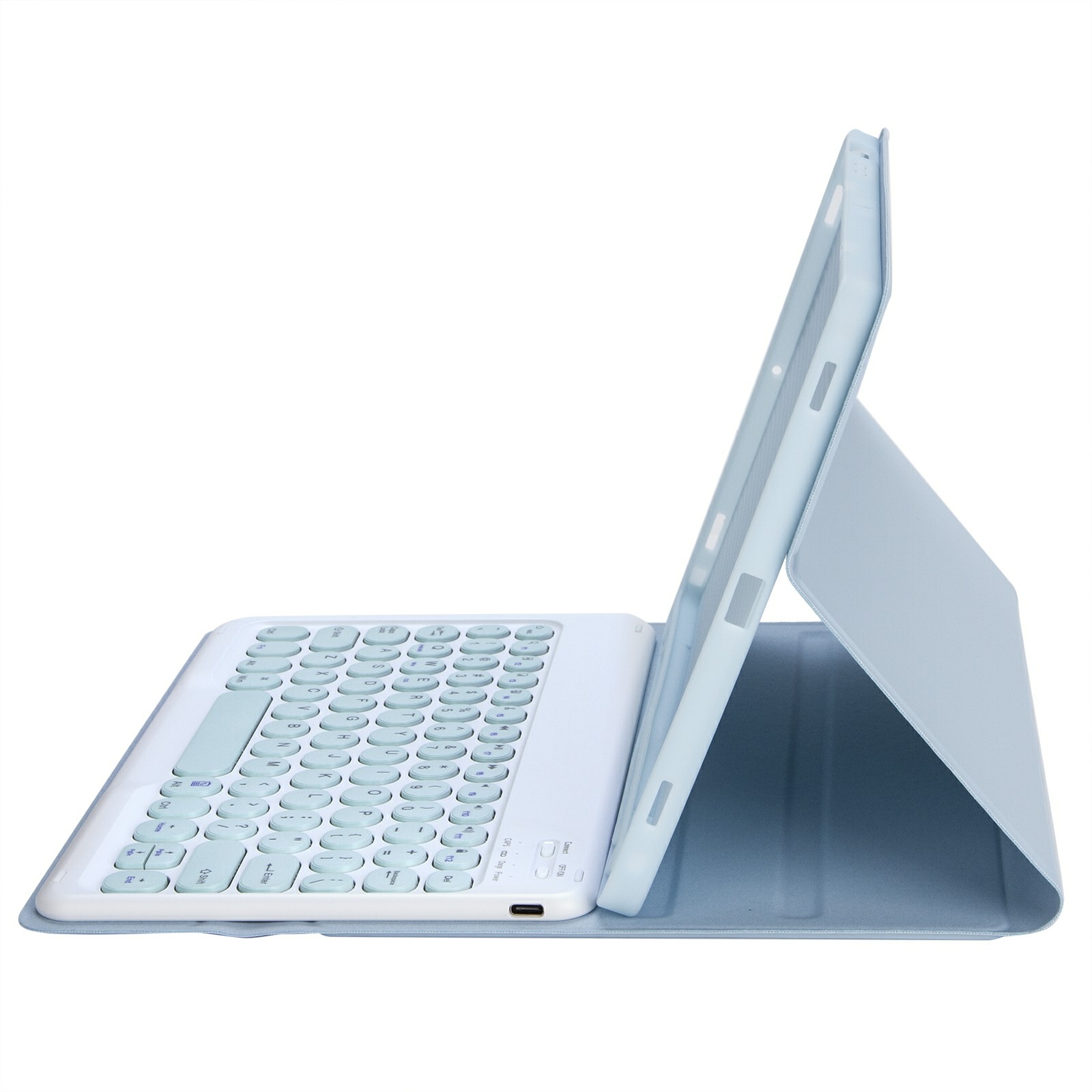 Pour iPad 10e génération 10.9 2022 YA10B Texture peau d'agneau Étui pour tablette en cuir avec clavier Bluetooth avec fente pour stylo (bleu bébé)_voghion.com