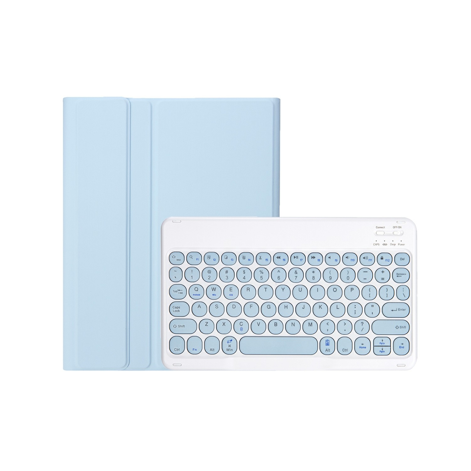 Pour iPad 10e génération 10.9 2022 YA10B Texture peau d'agneau Étui pour tablette en cuir avec clavier Bluetooth avec fente pour stylo (bleu bébé)_voghion.com