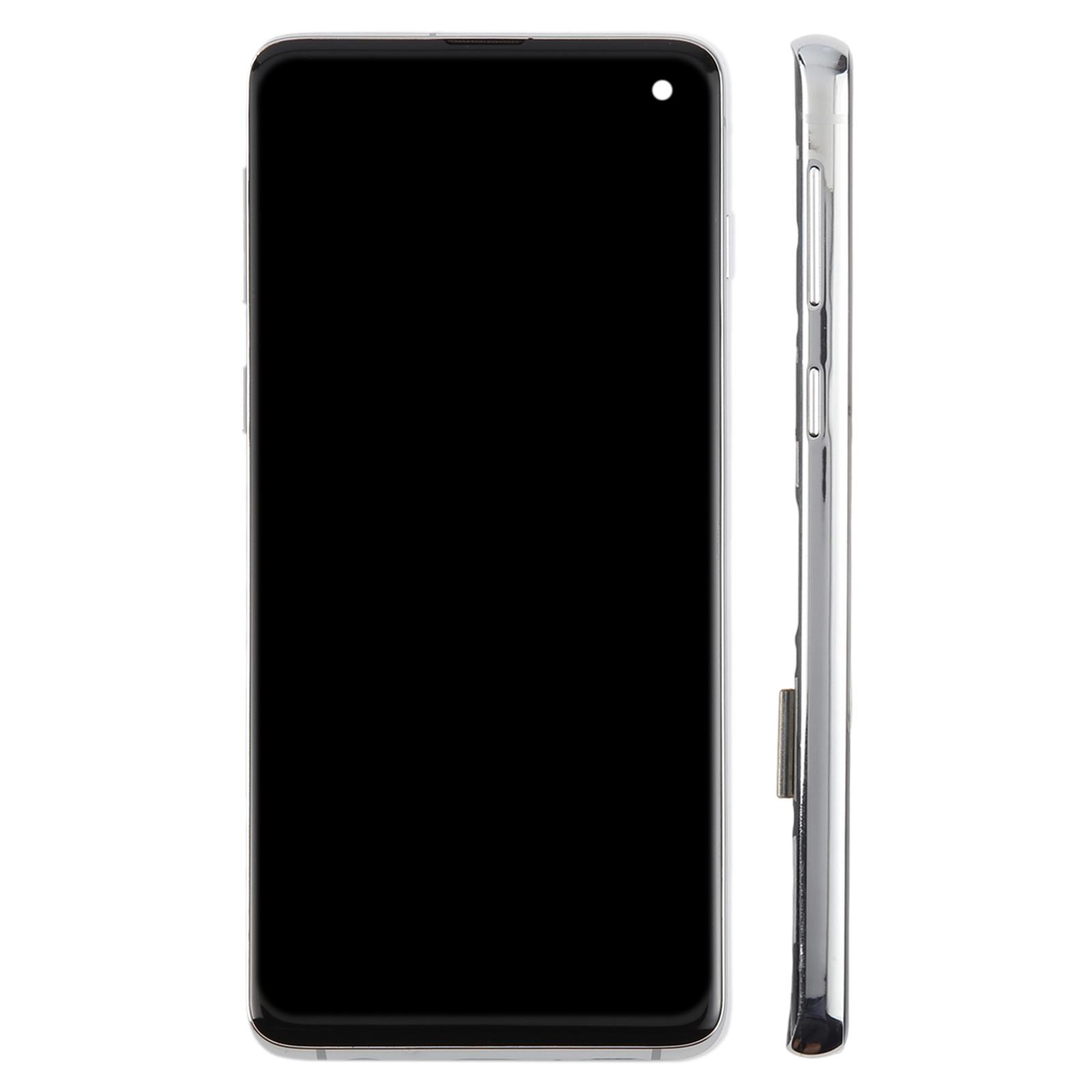 TFT LCD Screen For Samsung Galaxy S10 SM-G973 Digitizer Full Assembly with Frame,Not Supporting Fingerprint Identification(Silver)_voghion.com