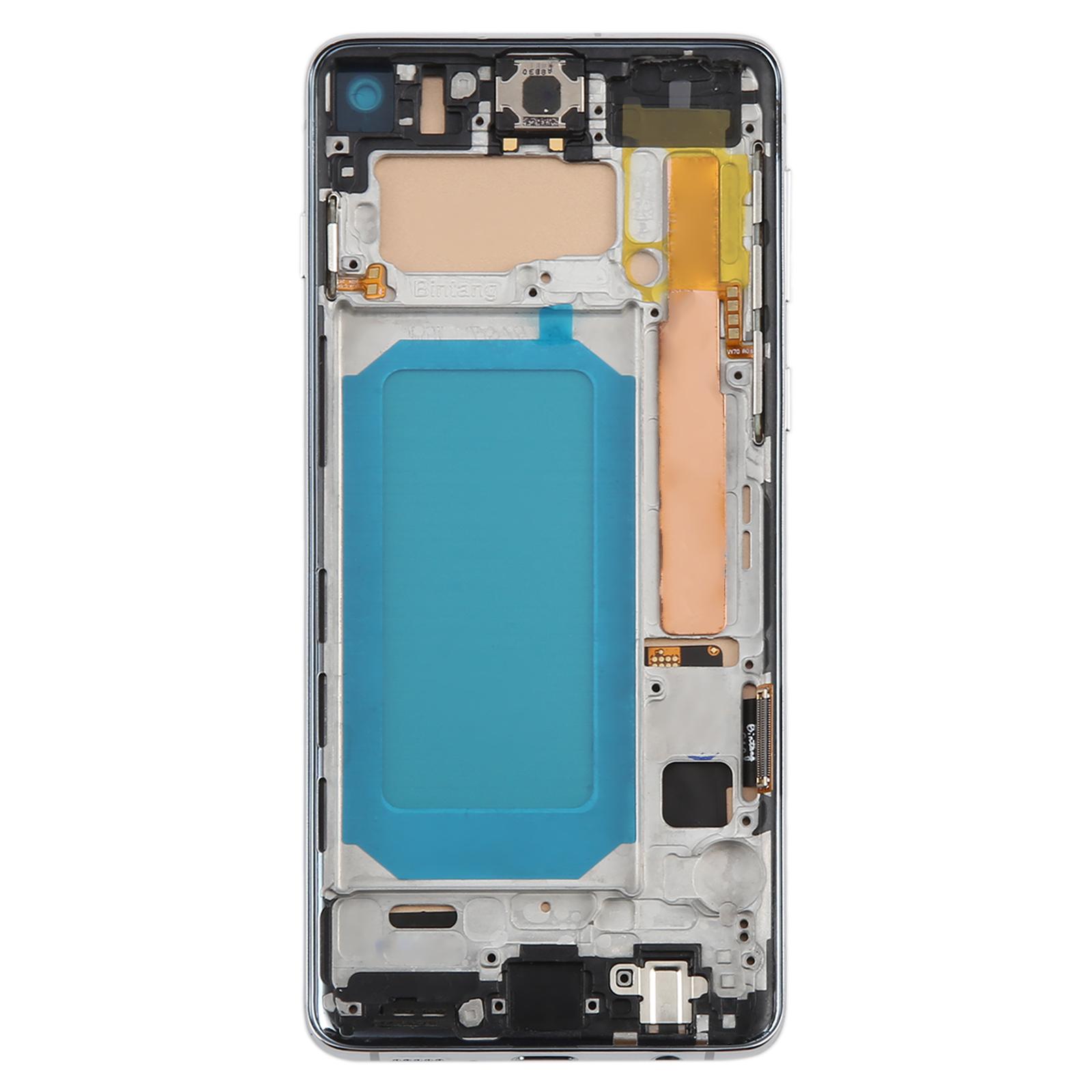 TFT LCD Screen For Samsung Galaxy S10 SM-G973 Digitizer Full Assembly with Frame,Not Supporting Fingerprint Identification(Silver)_voghion.com