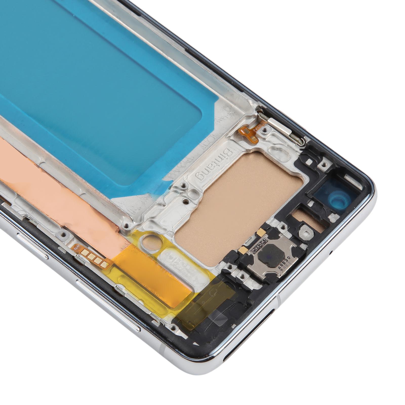 TFT LCD Screen For Samsung Galaxy S10 SM-G973 Digitizer Full Assembly with Frame,Not Supporting Fingerprint Identification(Silver)_voghion.com