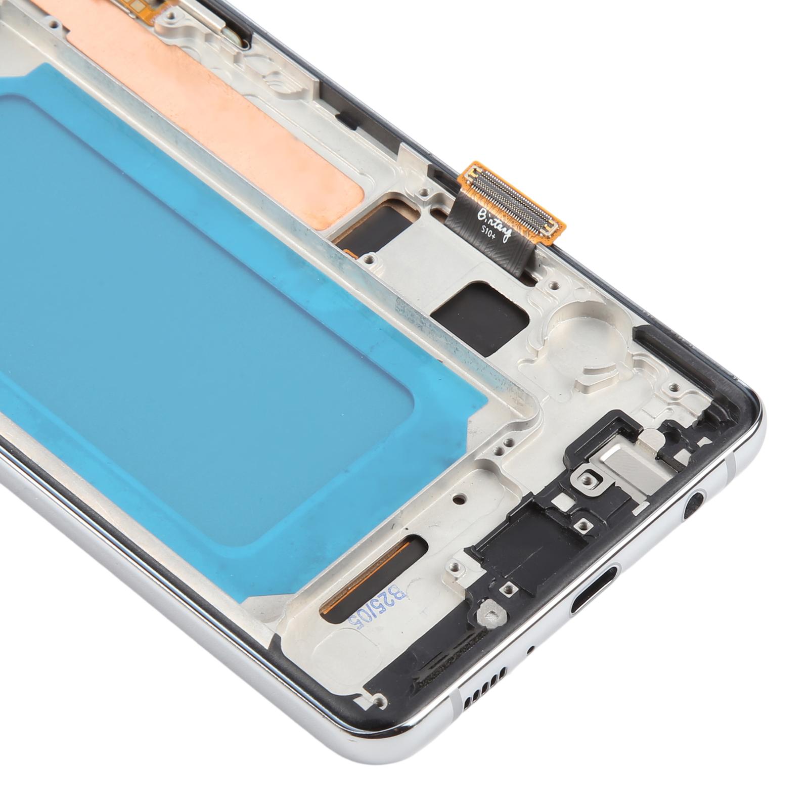 TFT LCD Screen For Samsung Galaxy S10+ SM-G975 Digitizer Full Assembly with Frame,Not Supporting Fingerprint Identification(Silver)_voghion.com